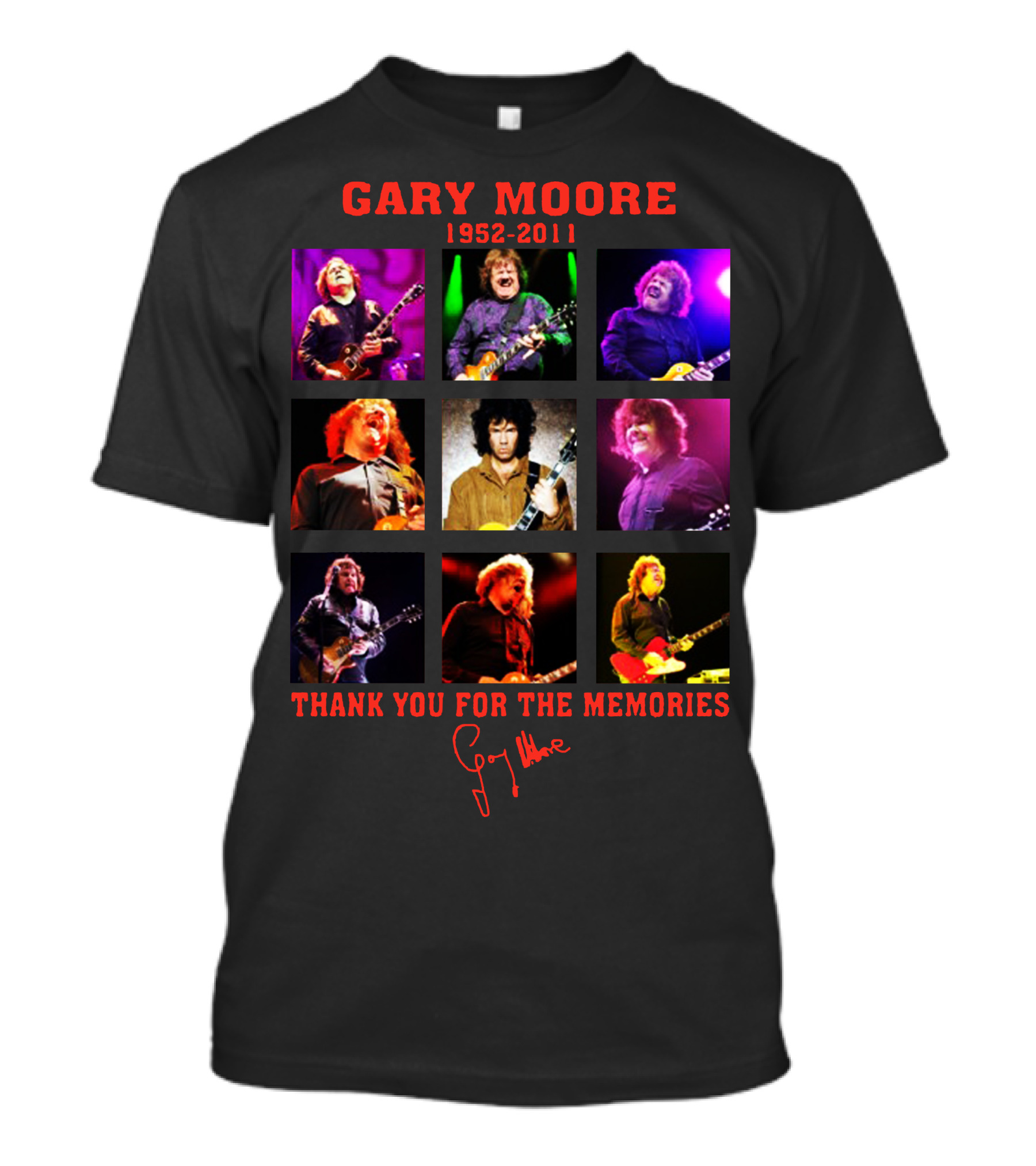 Gary Moore 1952-2011 Thank You For The Memories T-Shirt
