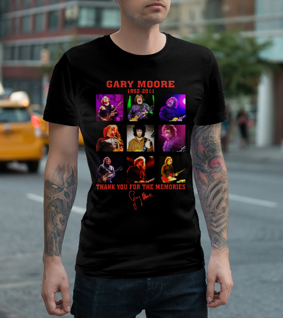 Gary Moore 1952-2011 Thank You For The Memories T-Shirt