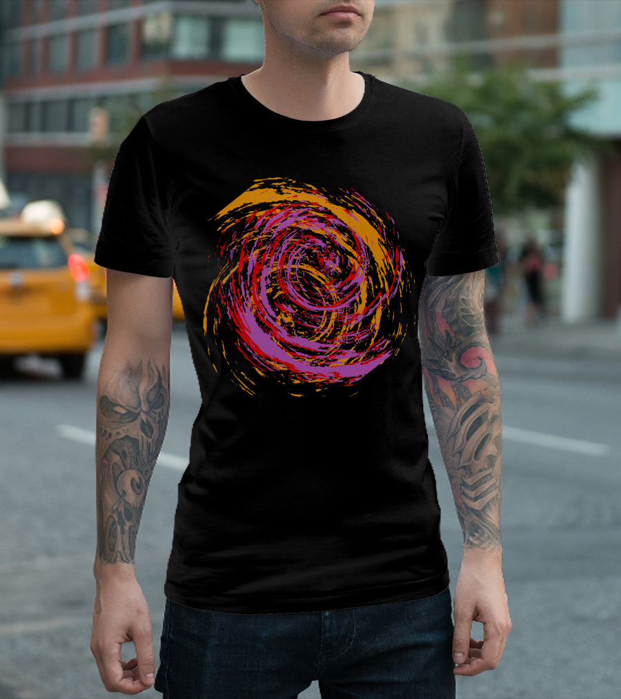 Graffiti Paint Swirl Burst Background T-Shirt