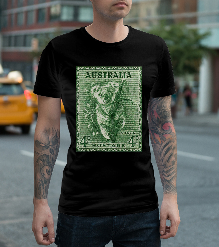 AUSTRALIA Koala 4D Postage Stamp T-Shirt