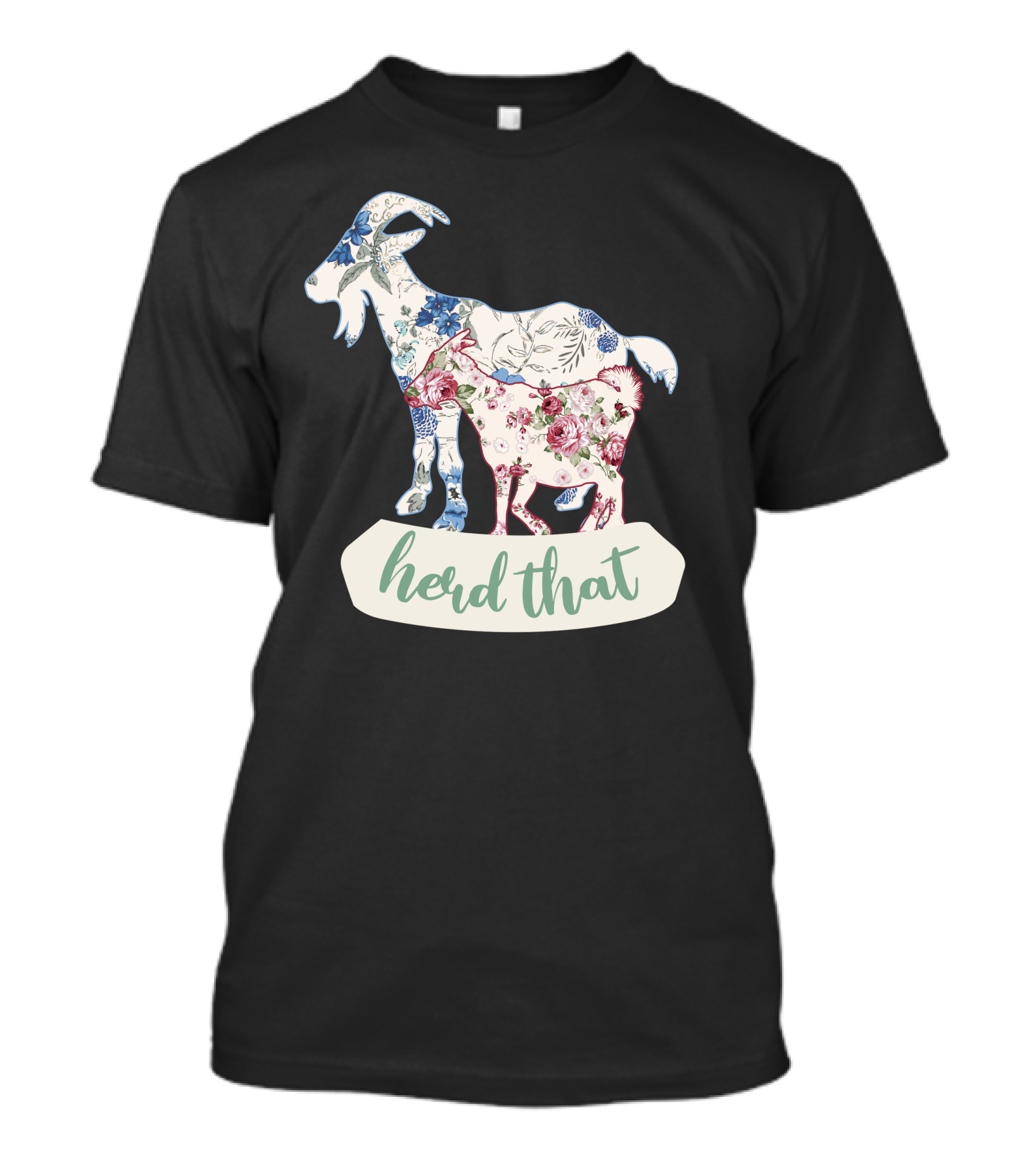 Herd That Goat Floral T-Shirt