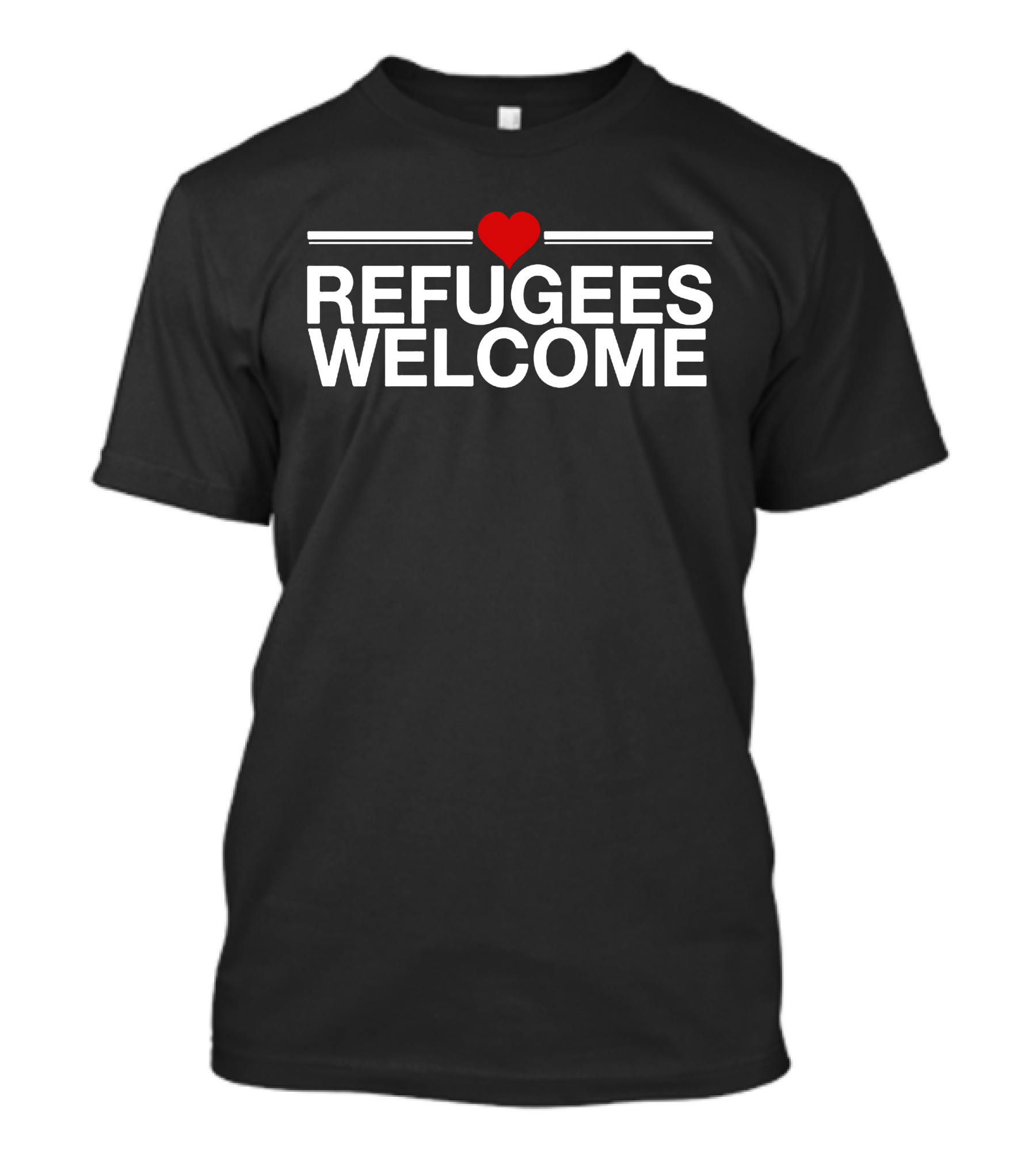 Refugees Welcome Hias My People Were Refugees Too Heart T-Shirt