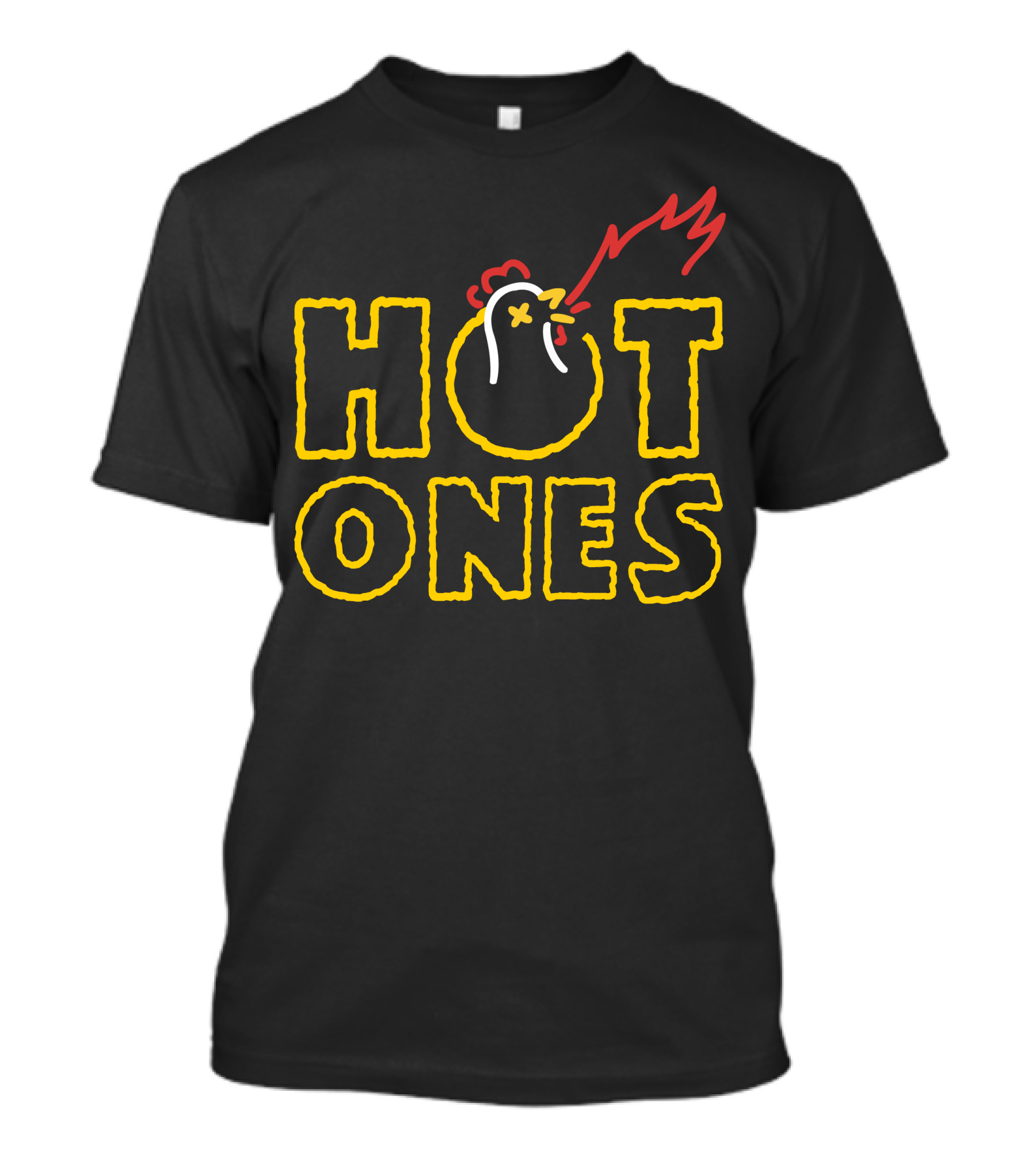 Hot Ones Chicken Logo Iconic Fiery T-Shirt
