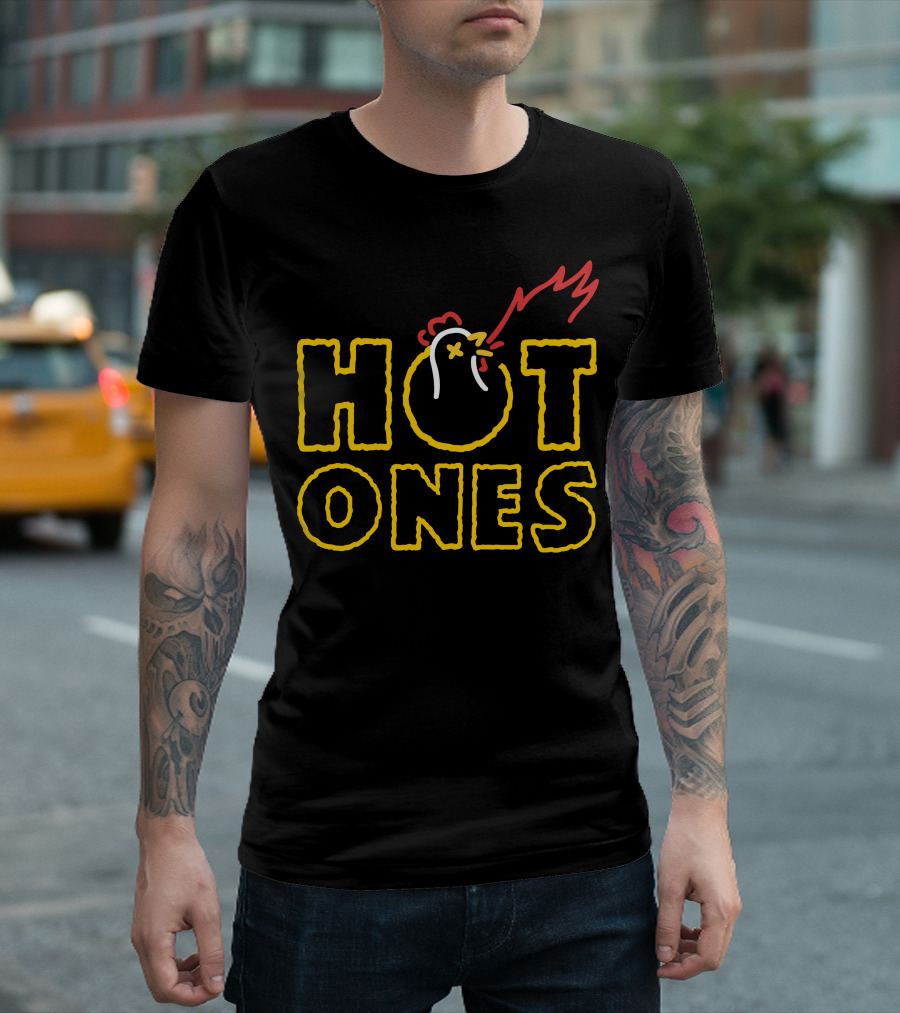 Hot Ones Chicken Logo Iconic Fiery T-Shirt