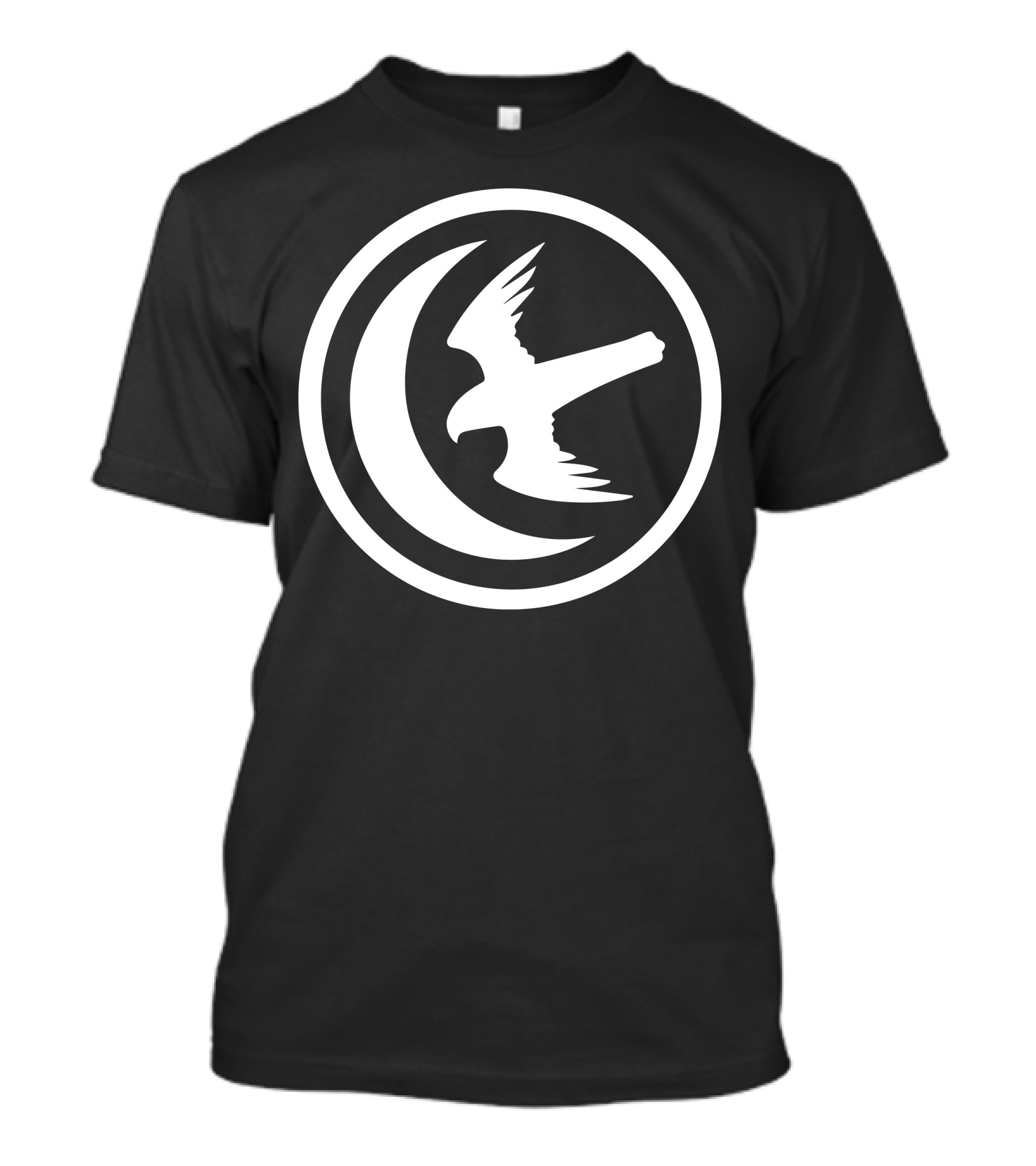 House Arryn Sigil With Falcon And Crescent Moon Emblem T-Shirt