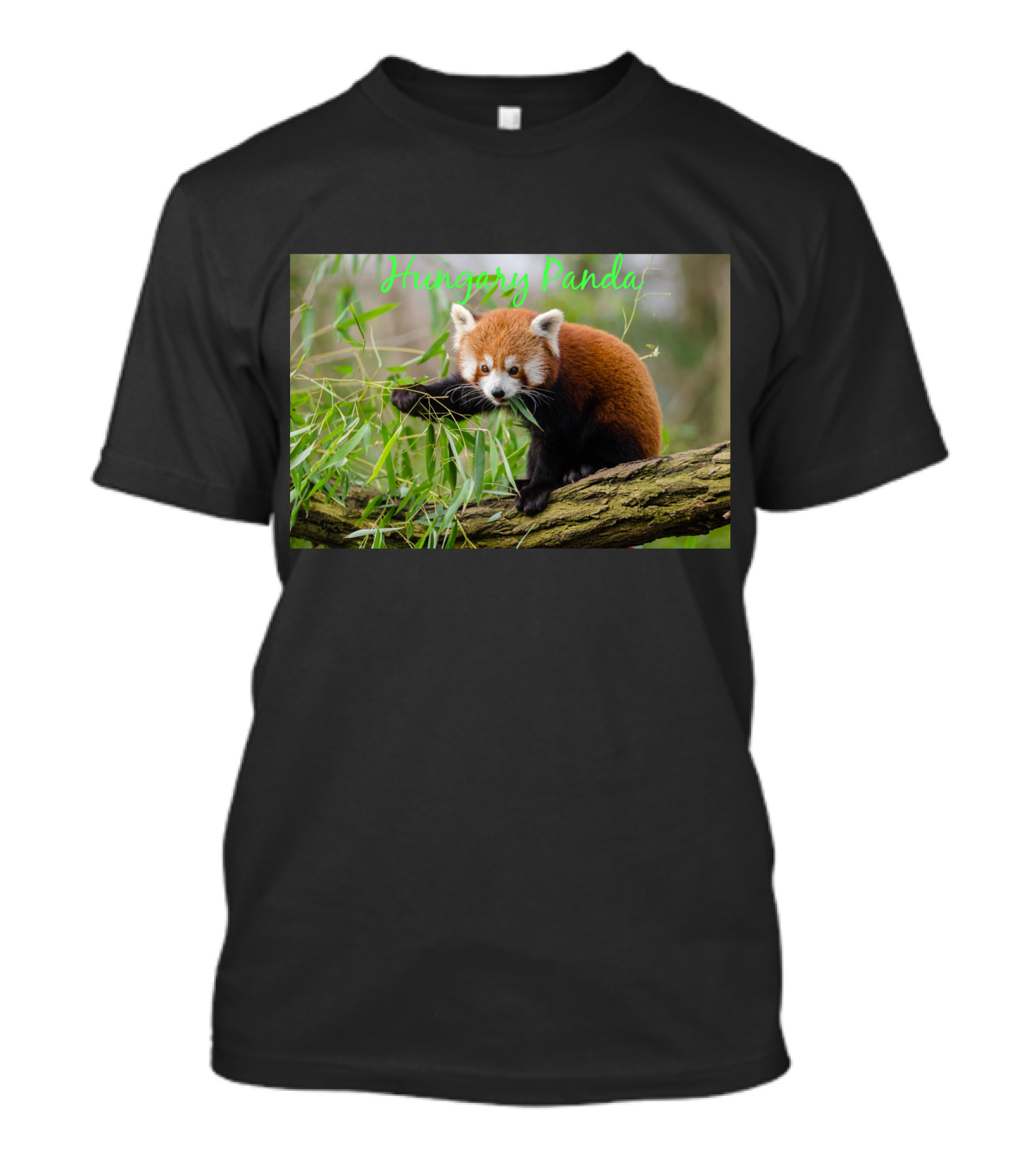 Hungry Panda Red Panda Eating Bamboo On Tree T-Shirt