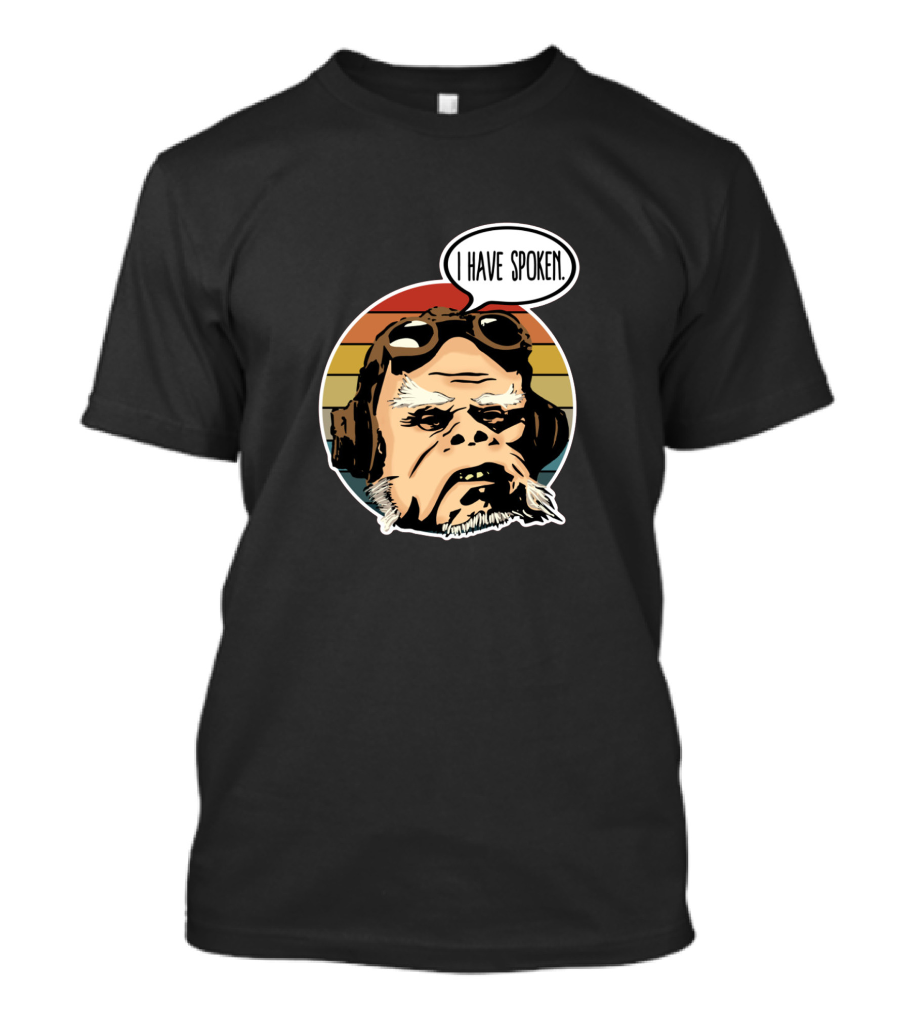 I Have Spoken Queel Mandalorian Vintage Retro Stripes T-Shirt