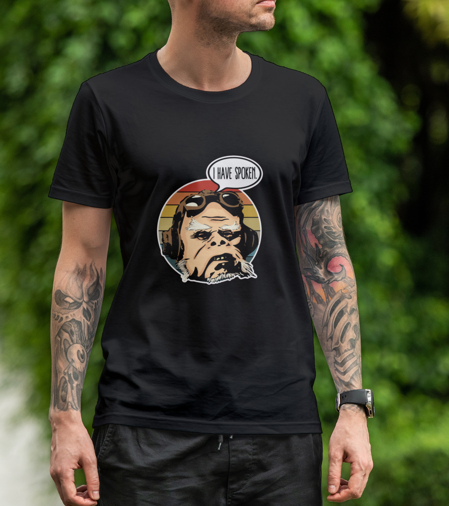 I Have Spoken Queel Mandalorian Vintage Retro Stripes T-Shirt