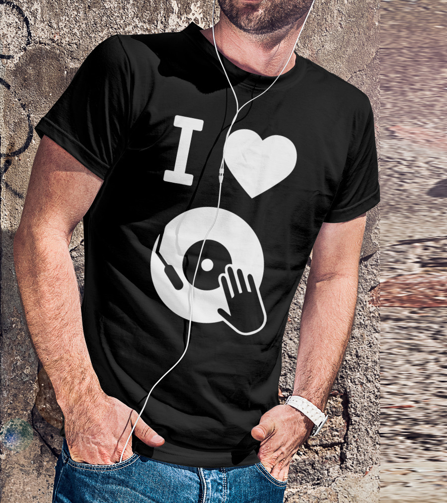 I Love Vinyl Scratching T-Shirt