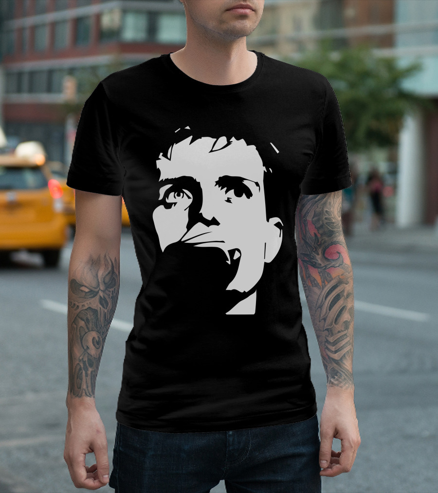 Ian Curtis Joy Division Face Silhouette Monochrome T-Shirt