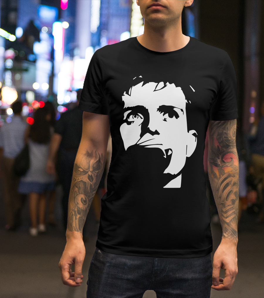 Ian Curtis Joy Division Face Silhouette Monochrome T-Shirt