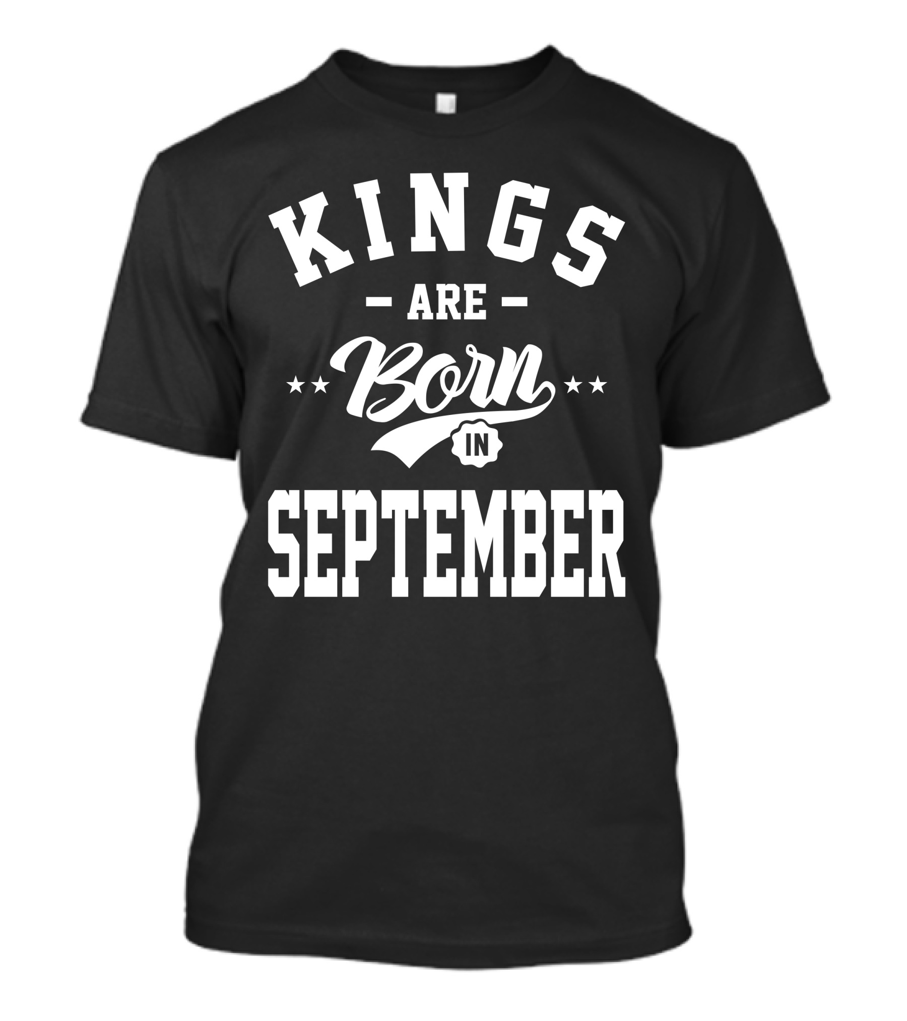 Kings Are Born In September Men's Birthday T-Shirt