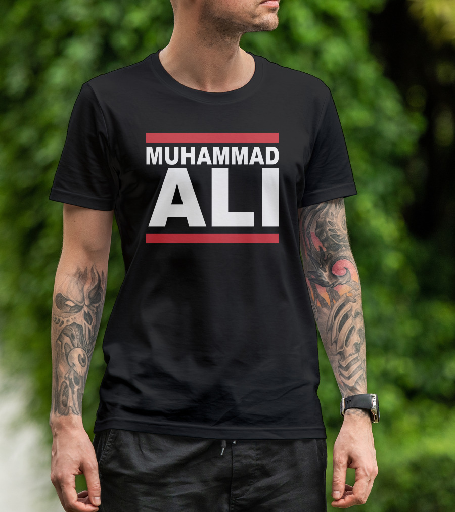 Muhammad Ali Bold Red And White Minimalist T-Shirt