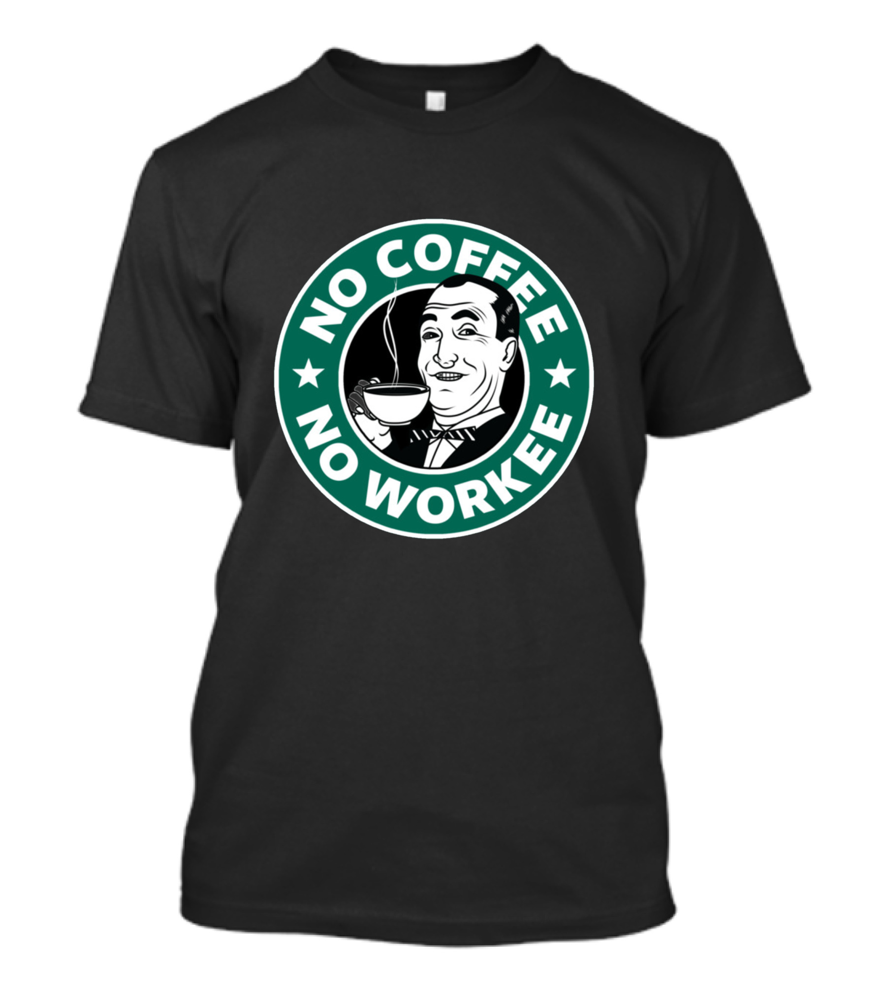 No Coffee No Workee Retro Coffee T-Shirt