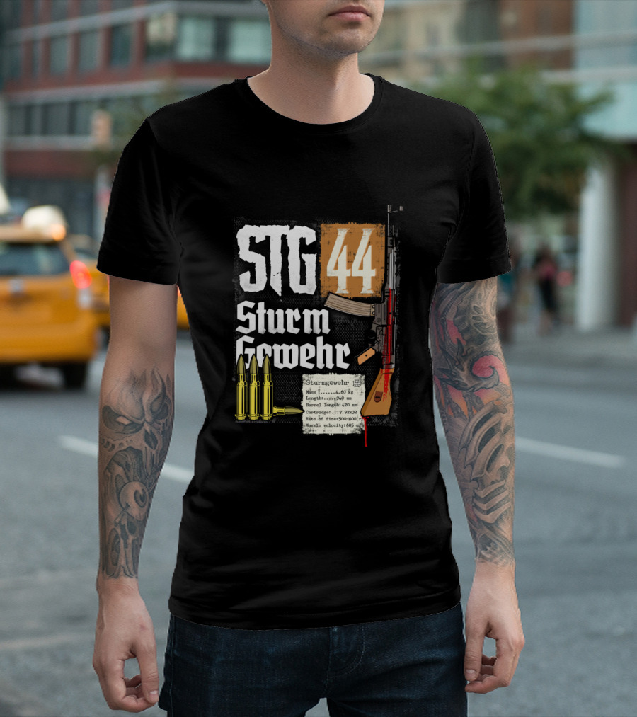 STG 44 Sturmgewehr World War II Rifle Specifications T-Shirt