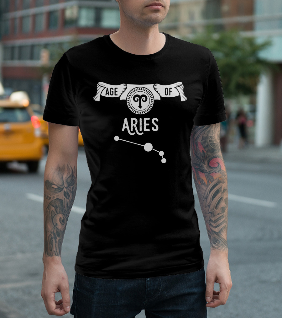 Age Of Aries Zodiac Symbol And Constellation T-Shirt