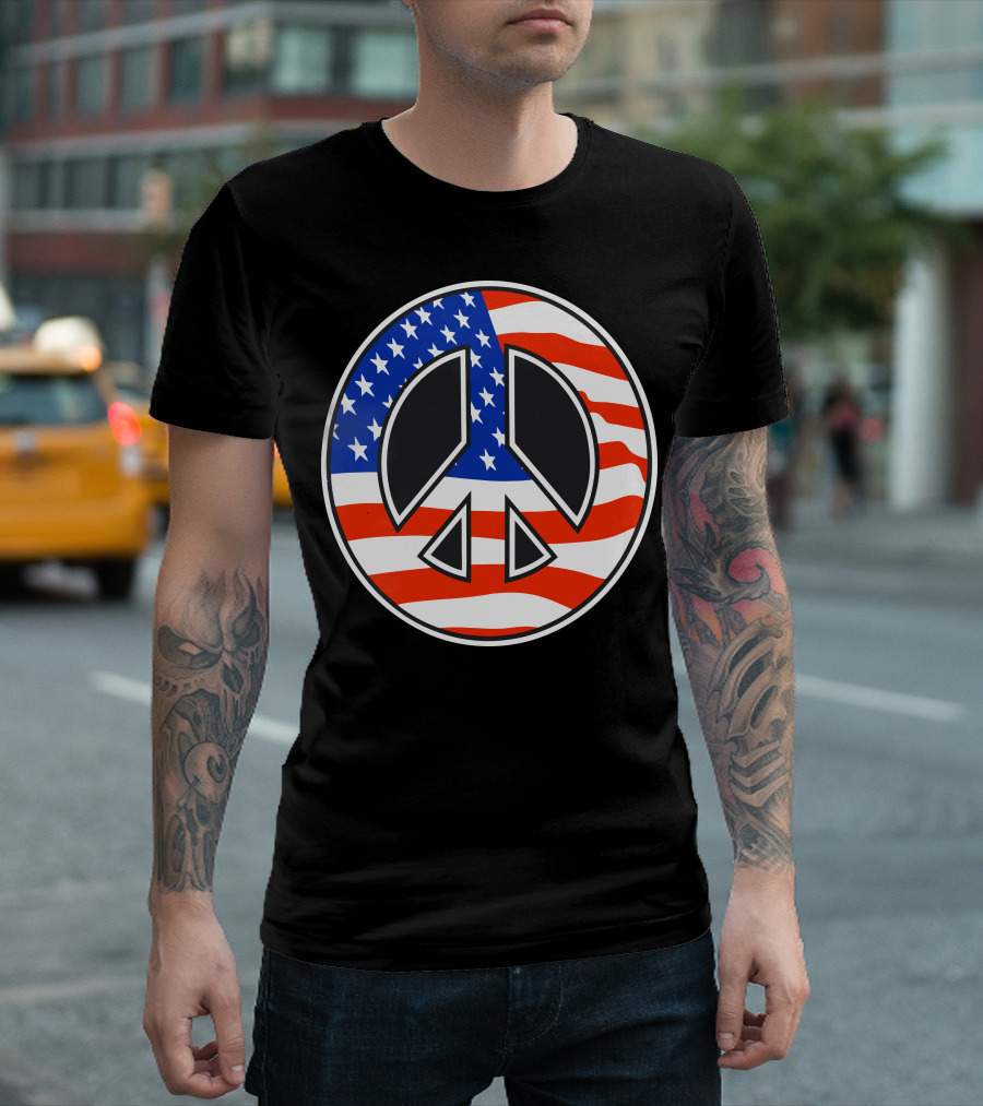 Stars and Stripes Peace T-Shirt