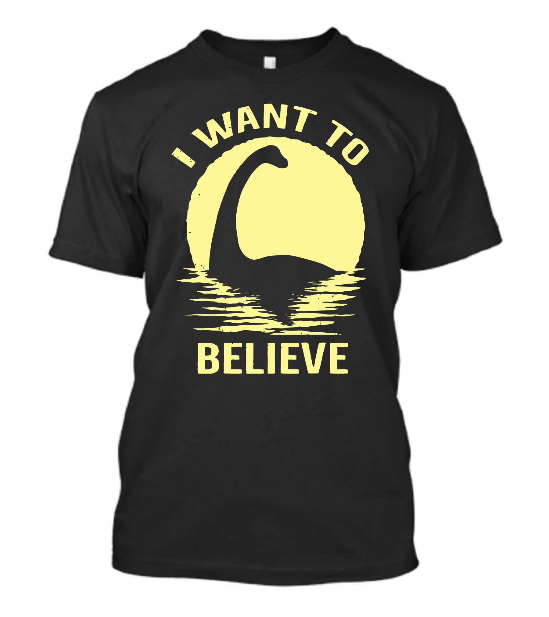 I Want To Believe Dinosaur Loch Ness Monster T-Shirt