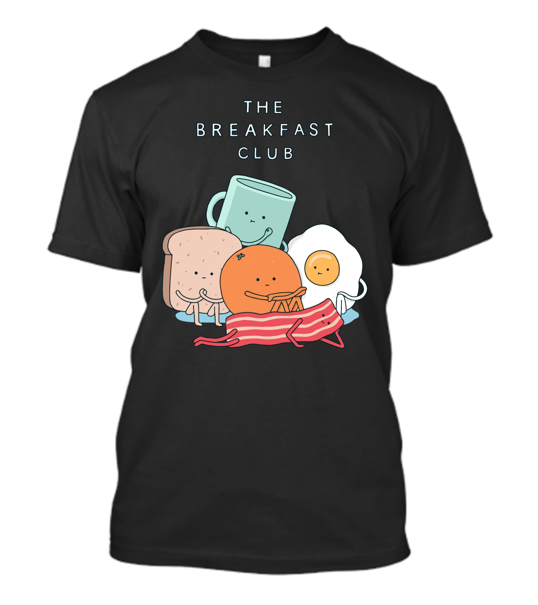 The Breakfast Club Toast Egg Orange Juice Bacon Characters T-Shirt