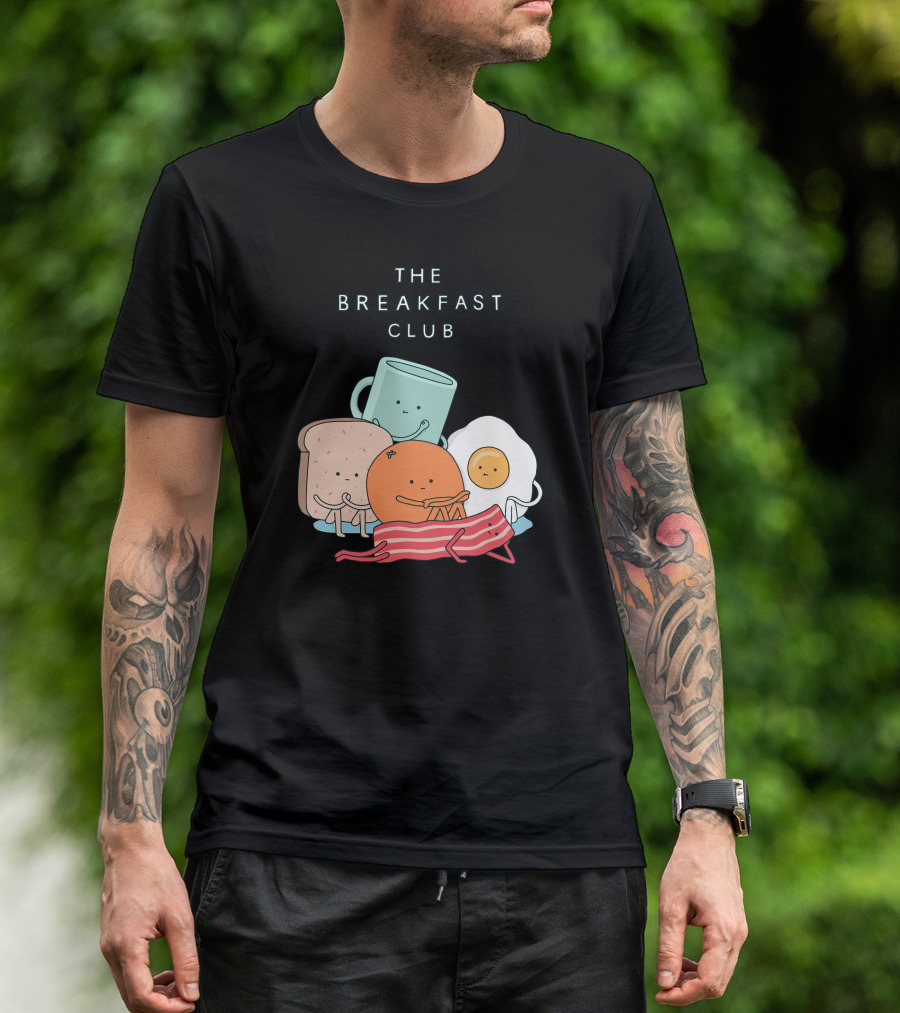 The Breakfast Club Toast Egg Orange Juice Bacon Characters T-Shirt