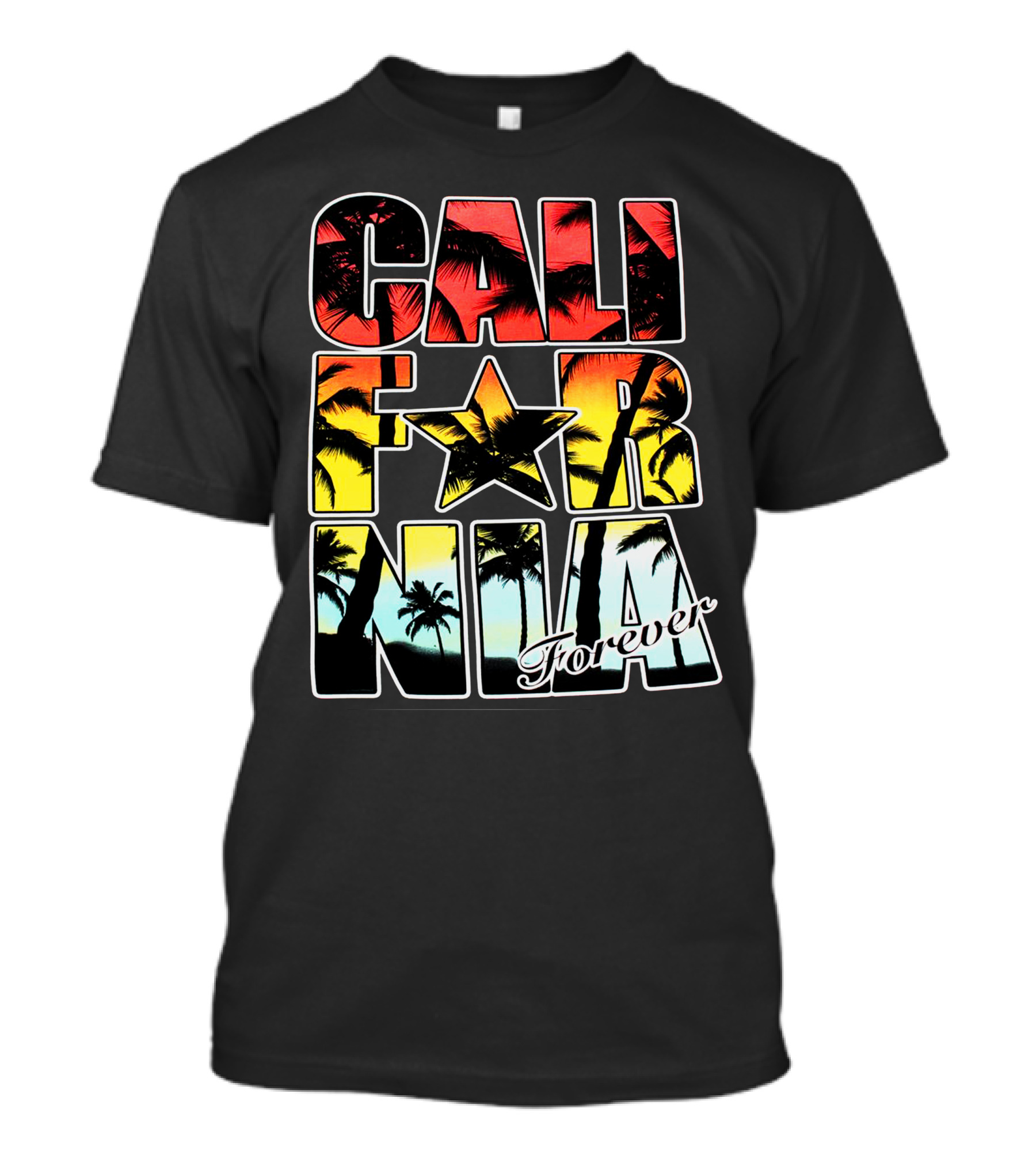 California Forever Palm Tree Sunset T-Shirt