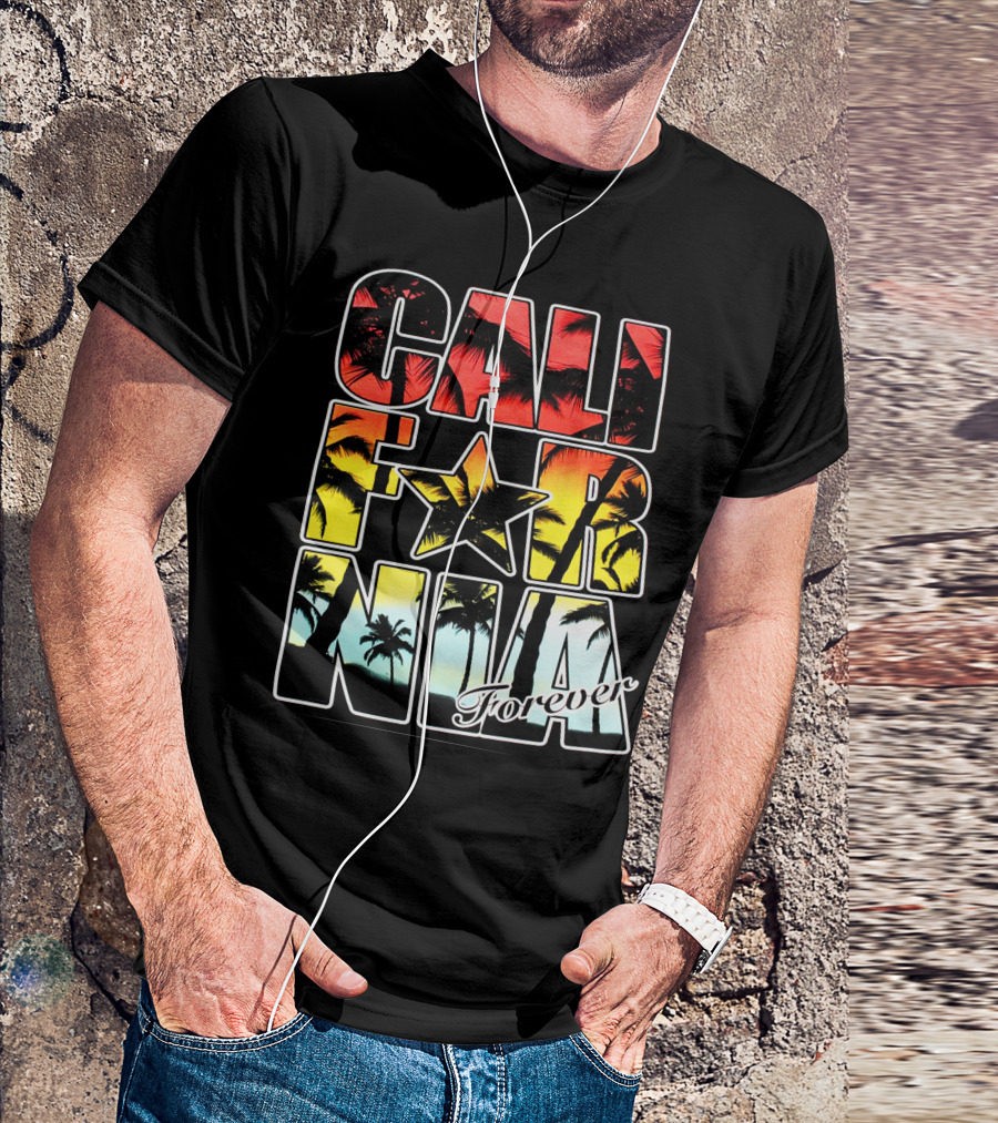 California Forever Palm Tree Sunset T-Shirt