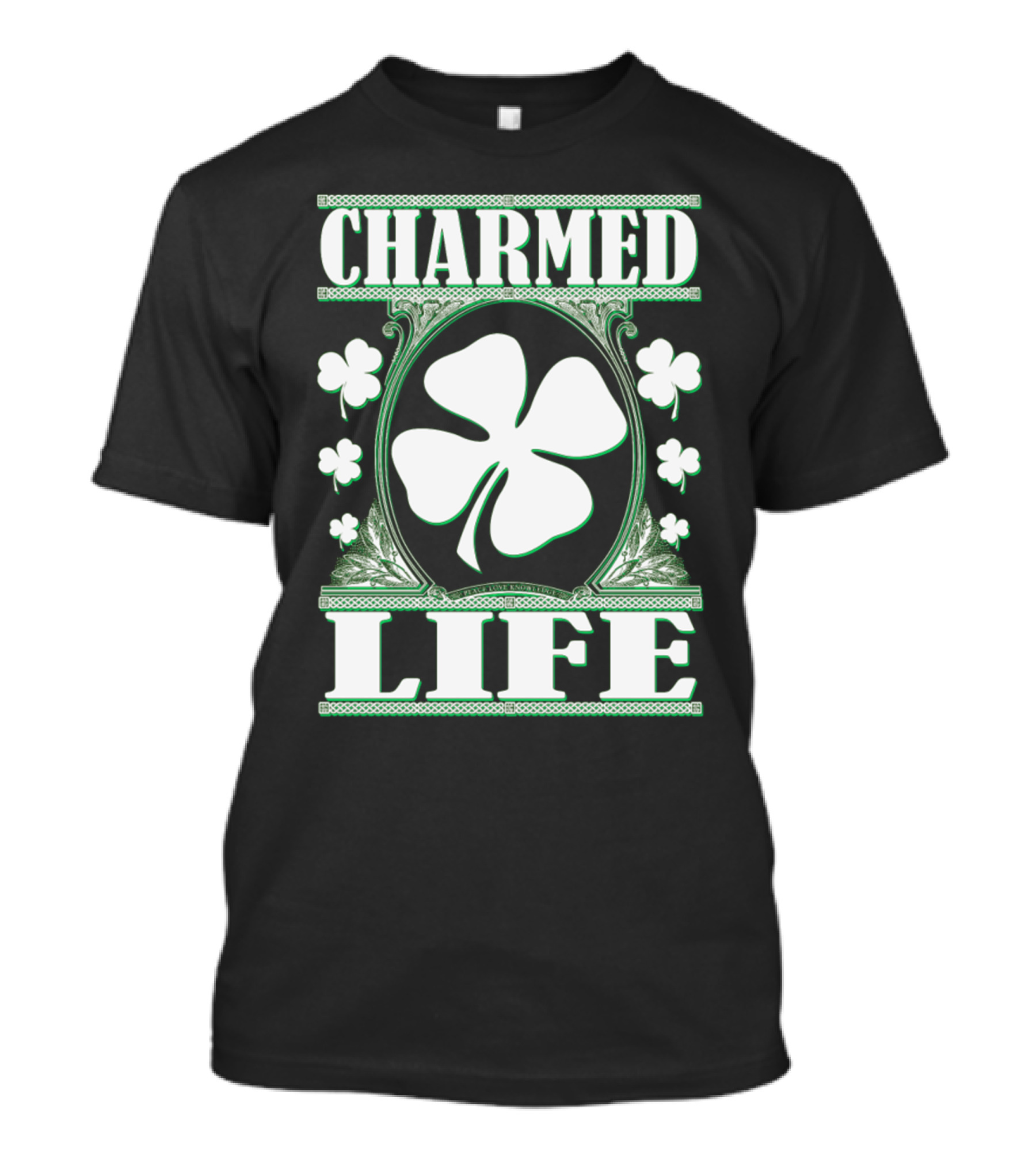 Charmed Life Four-Leaf Clover Art Deco T-Shirt