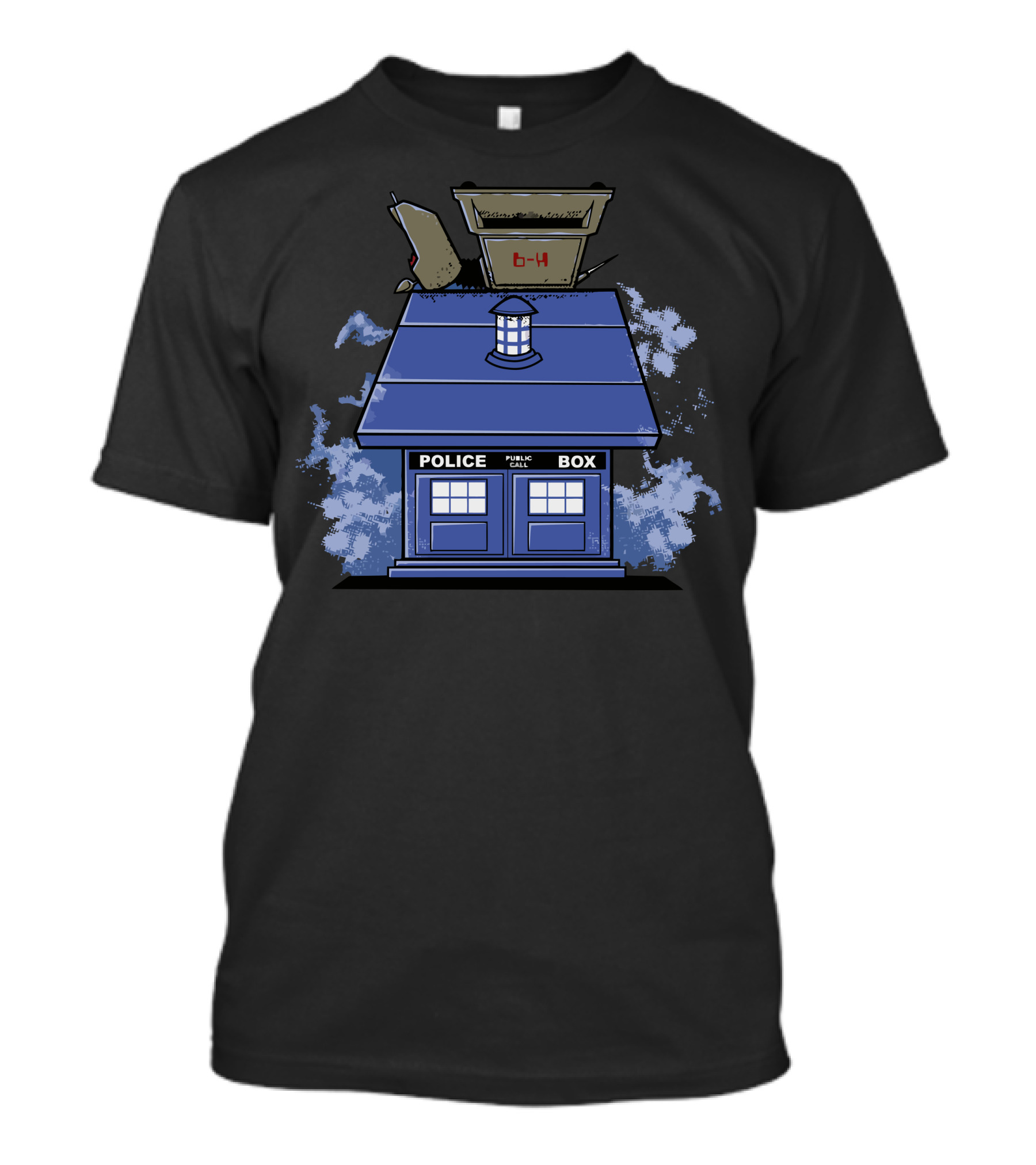 Dr Peanuts Doctor Who TARDIS Snoopy Doghouse Crossover T-Shirt
