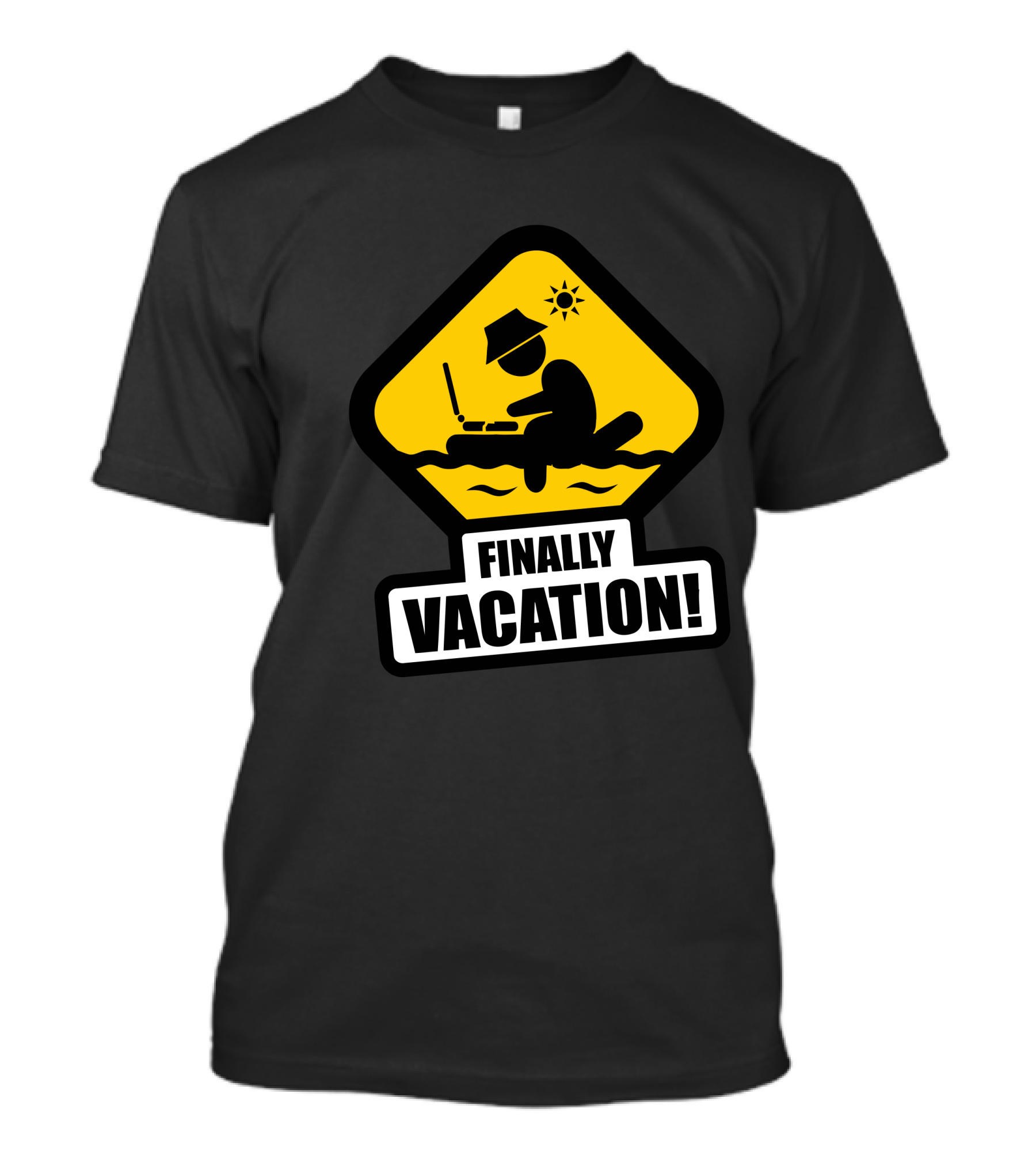 Finally Vacation Laptop Beach Sun T-Shirt