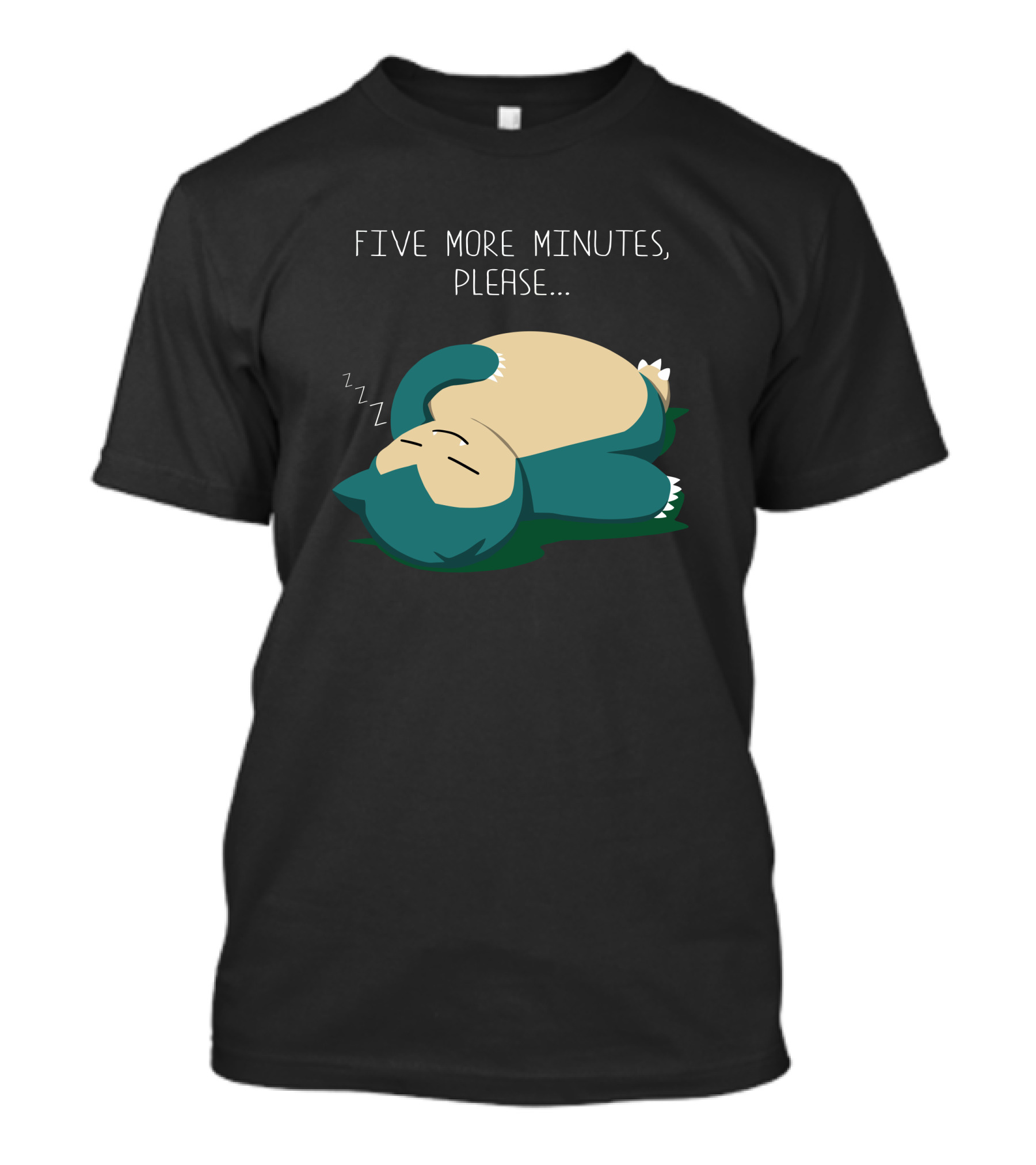 Five More Minutes Please Snorlax Sleep Pokemon T-Shirt