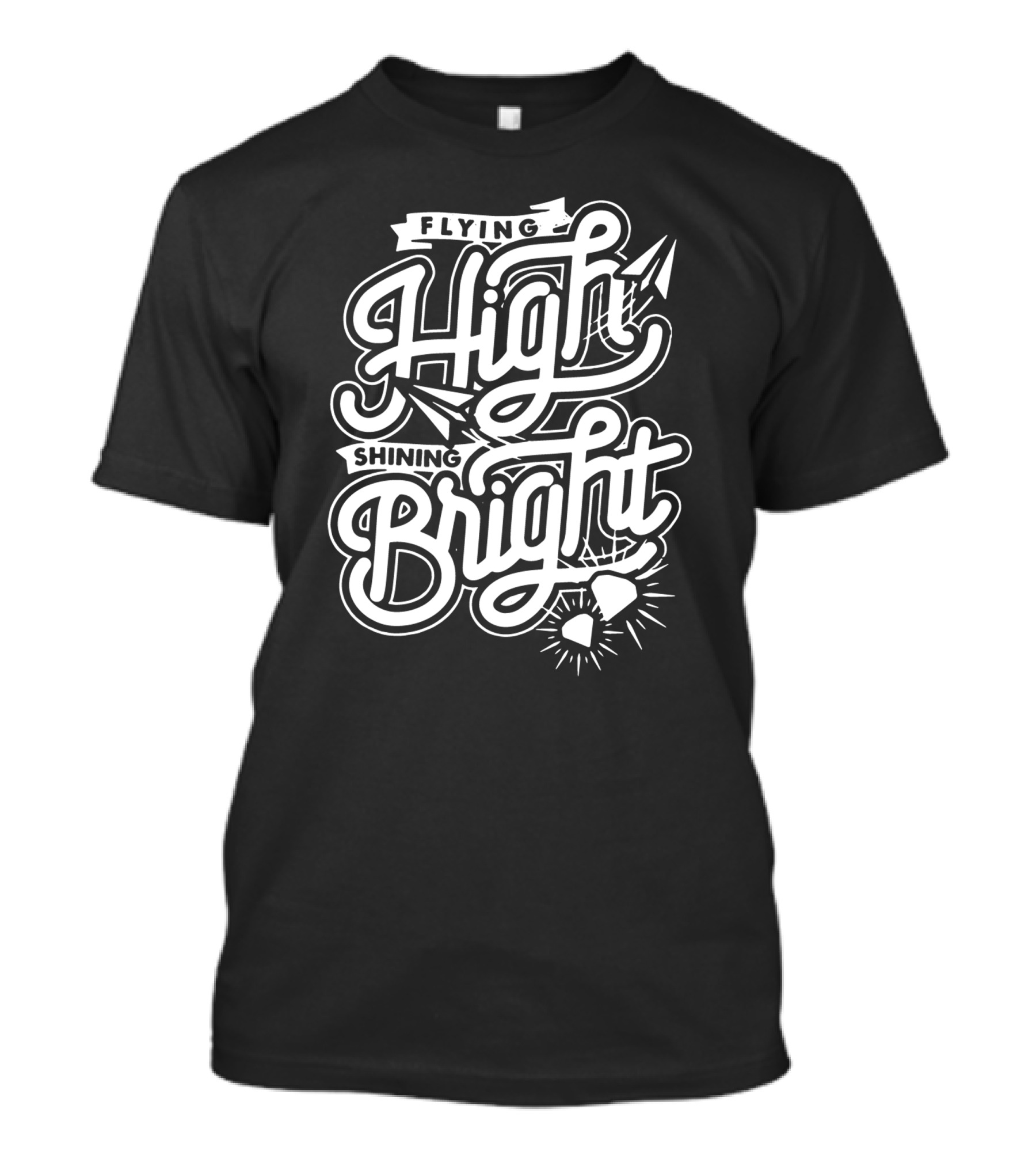 Flying High Shining Bright Paper Planes And Stars T-Shirt