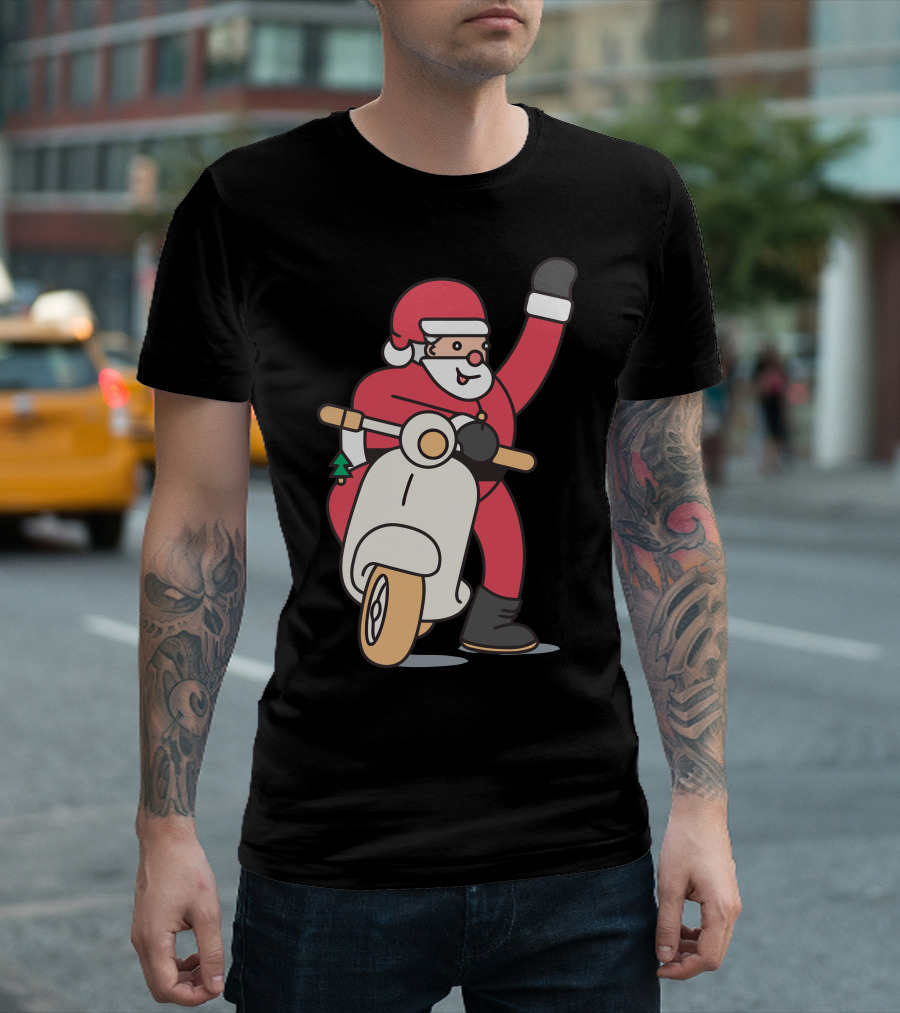 Hey Santa Festive Scooter Ride T-Shirt