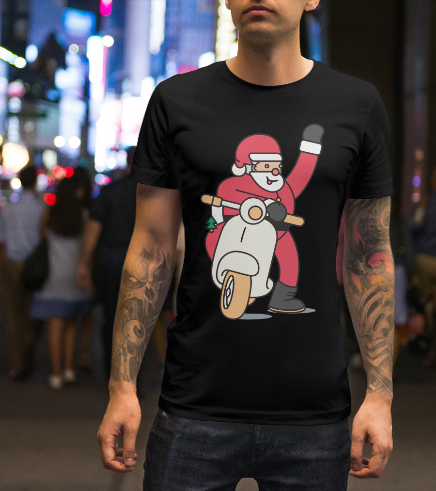 Hey Santa Festive Scooter Ride T-Shirt