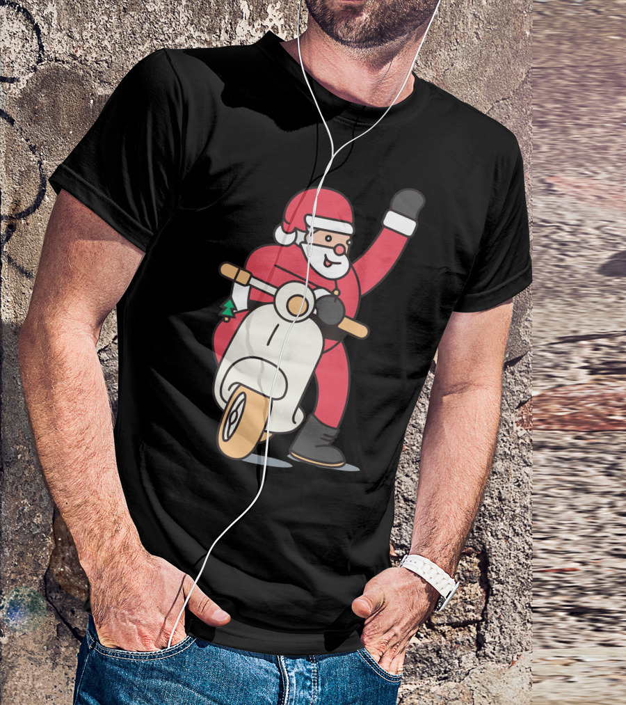 Hey Santa Festive Scooter Ride T-Shirt