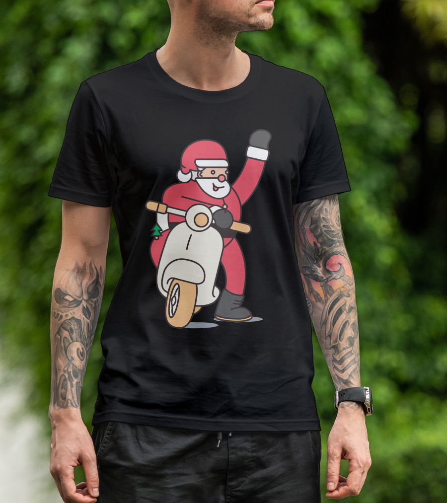 Hey Santa Festive Scooter Ride T-Shirt