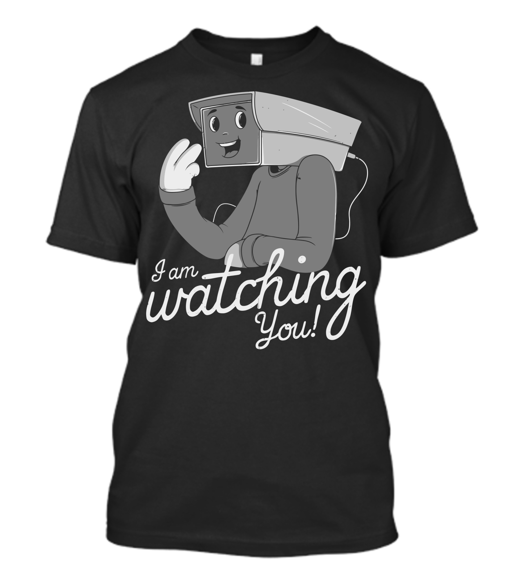I Am Watching You Retro TV Head T-Shirt