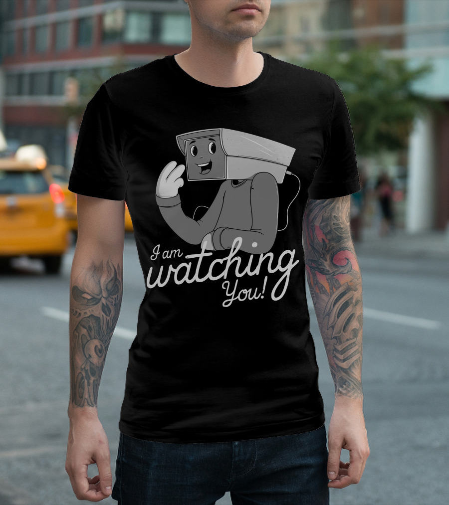 I Am Watching You Retro TV Head T-Shirt