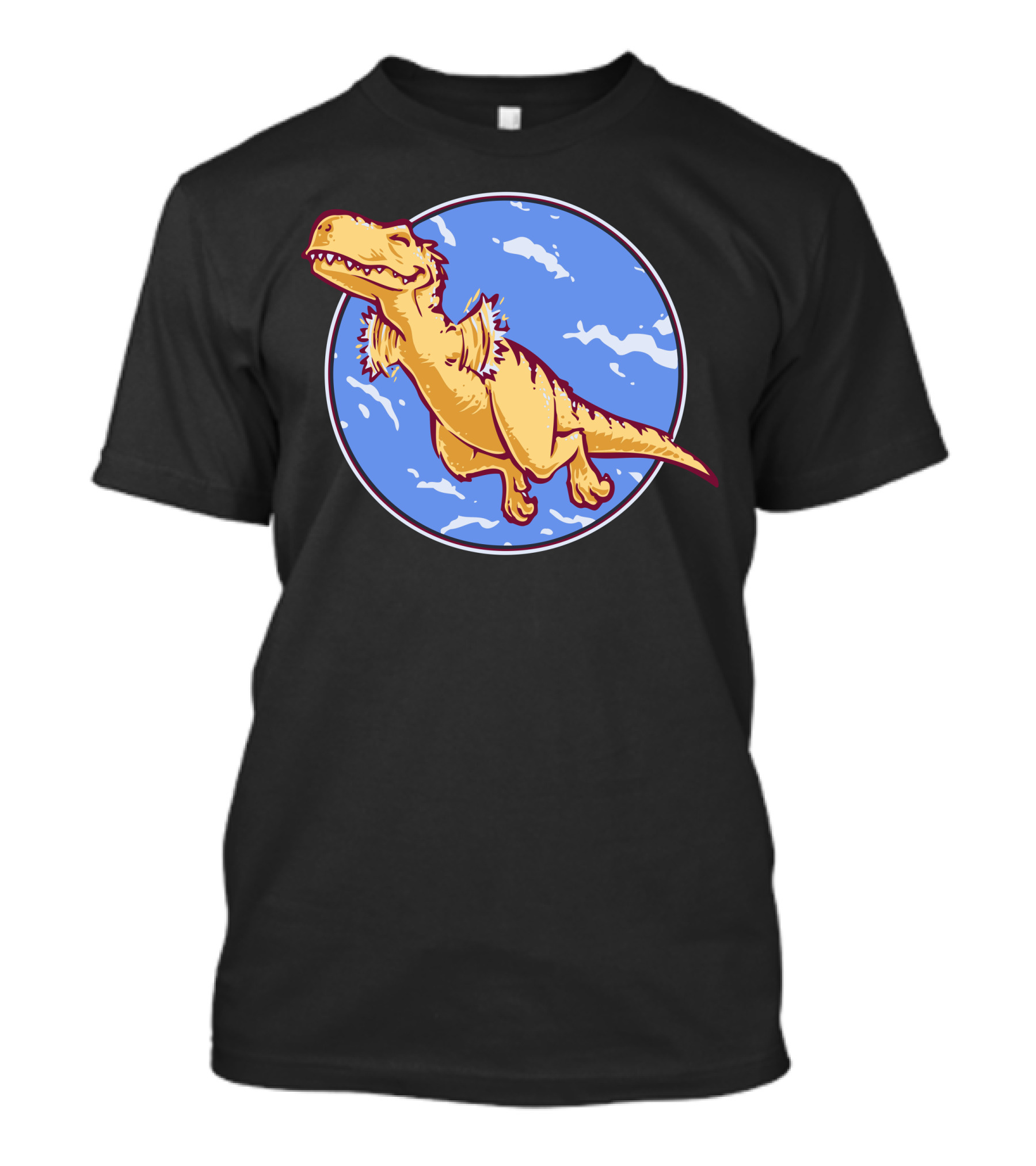 I Believe I Can Fly Dinosaur Shirt Funny Cartoon T-Rex Sky T-Shirt