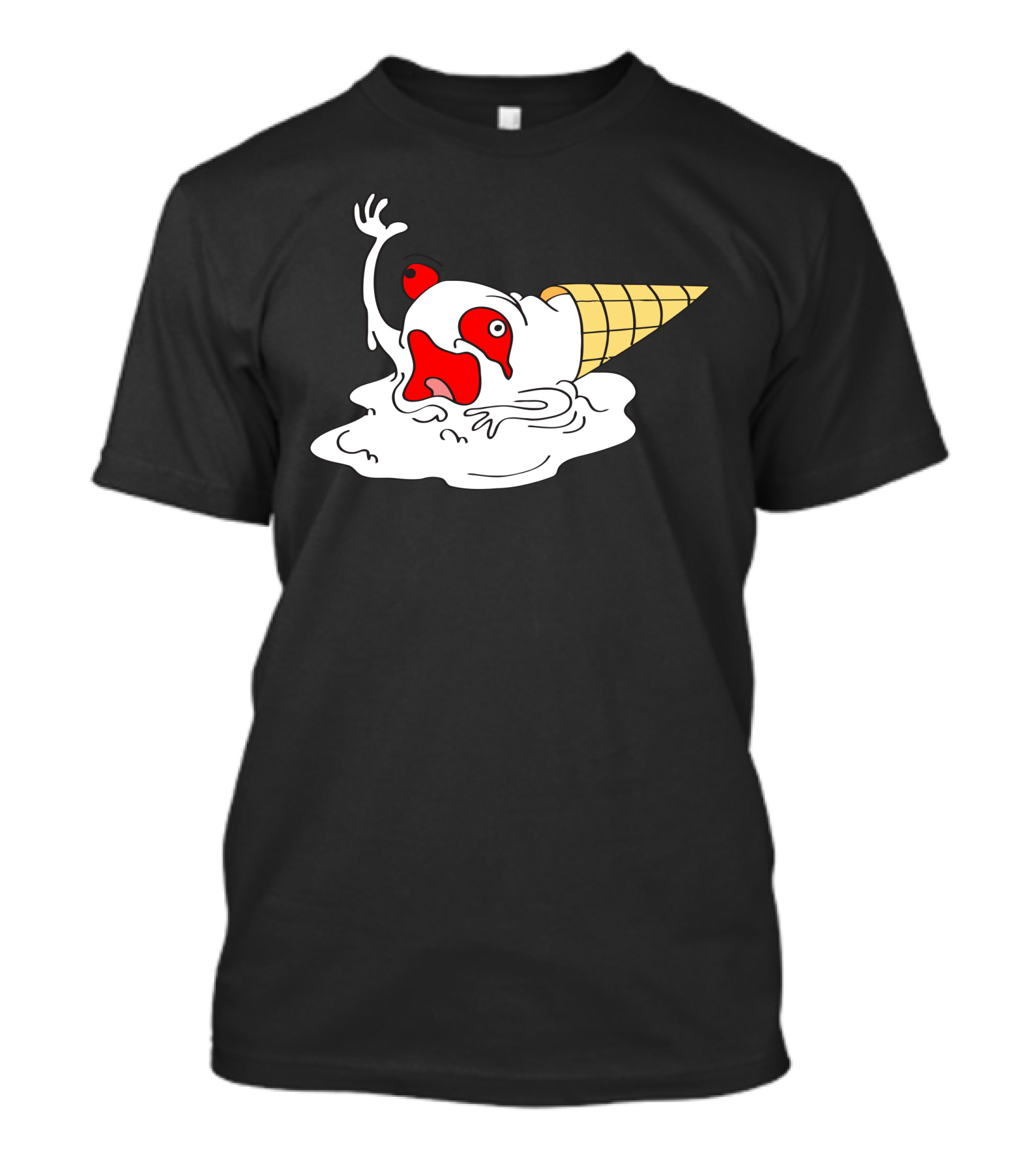 Ice Cream Meltdown Faces Humanity With Comic Despair T-Shirt