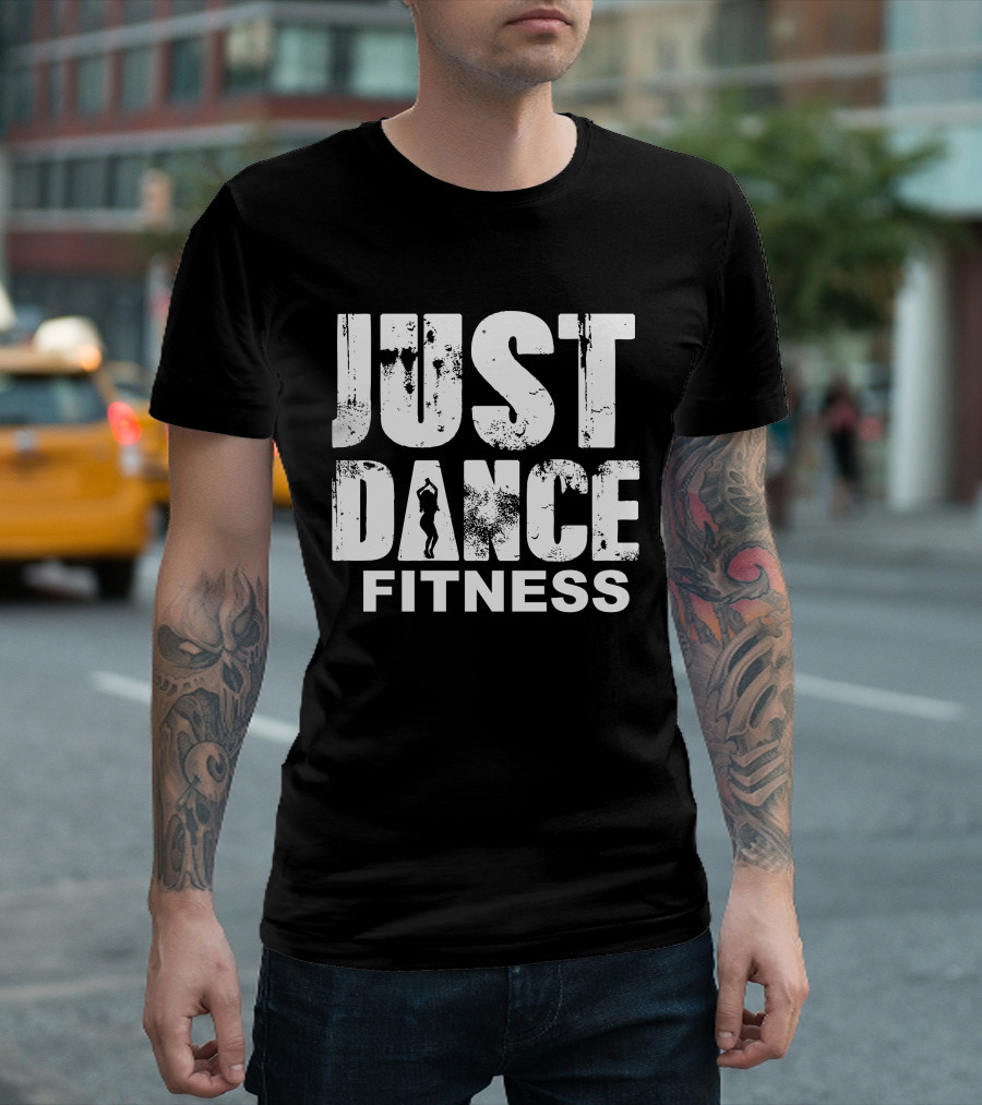 JUST DANCE FITNESS SILHOUETTE STYLIZED COMBAT TRAINING T-Shirt