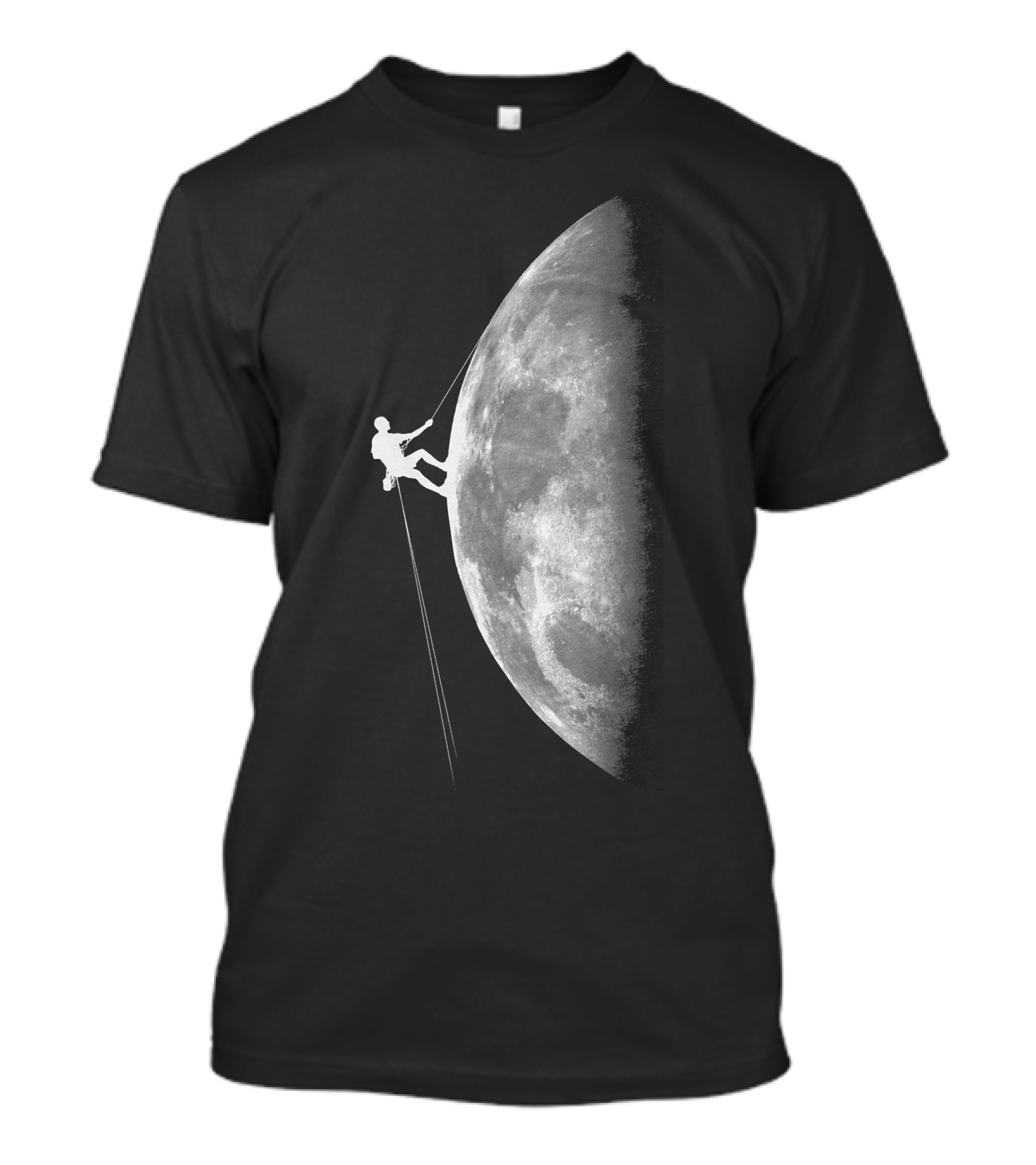 Climber Ascending The Moon T-Shirt