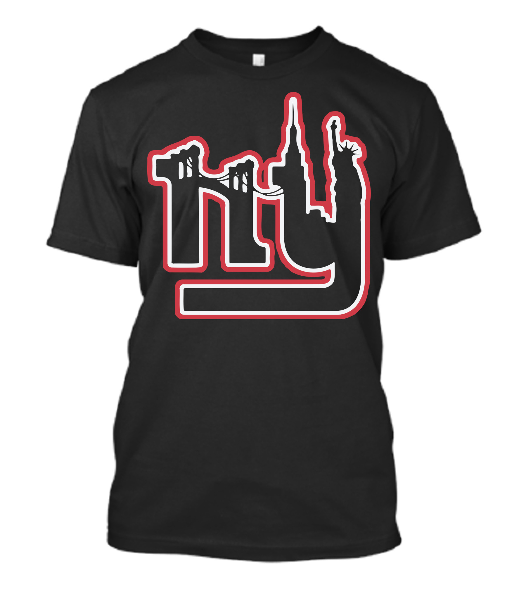 New York Giants Eli Manning Victor Cruz Jersey Funny Throwback NY Skyline T-Shirt