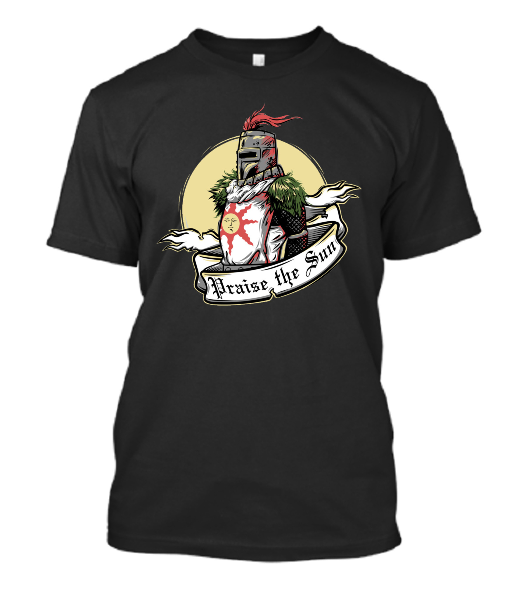 Dark Souls Praise The Sun Solaire Of Astora Knight Medieval Sunlight Medallion T-Shirt