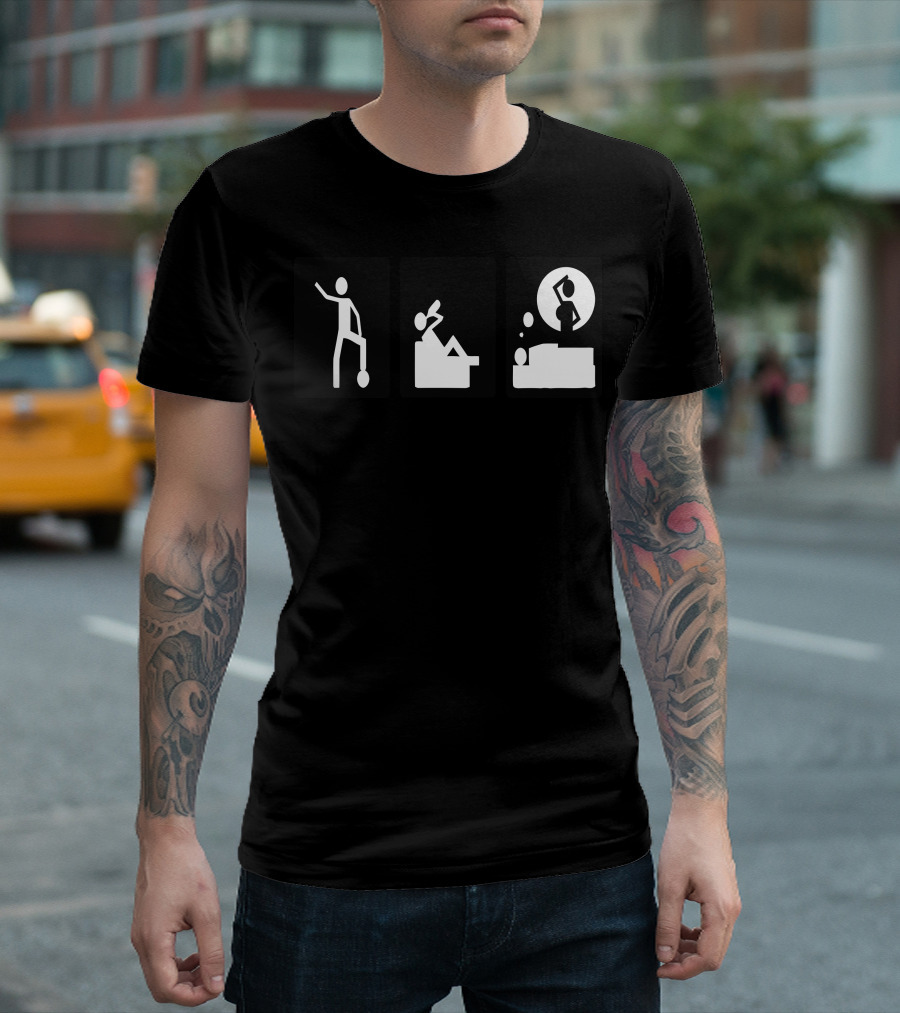 Single Boy Activities Soccer Couch Relax Bath Time Fun T-Shirt