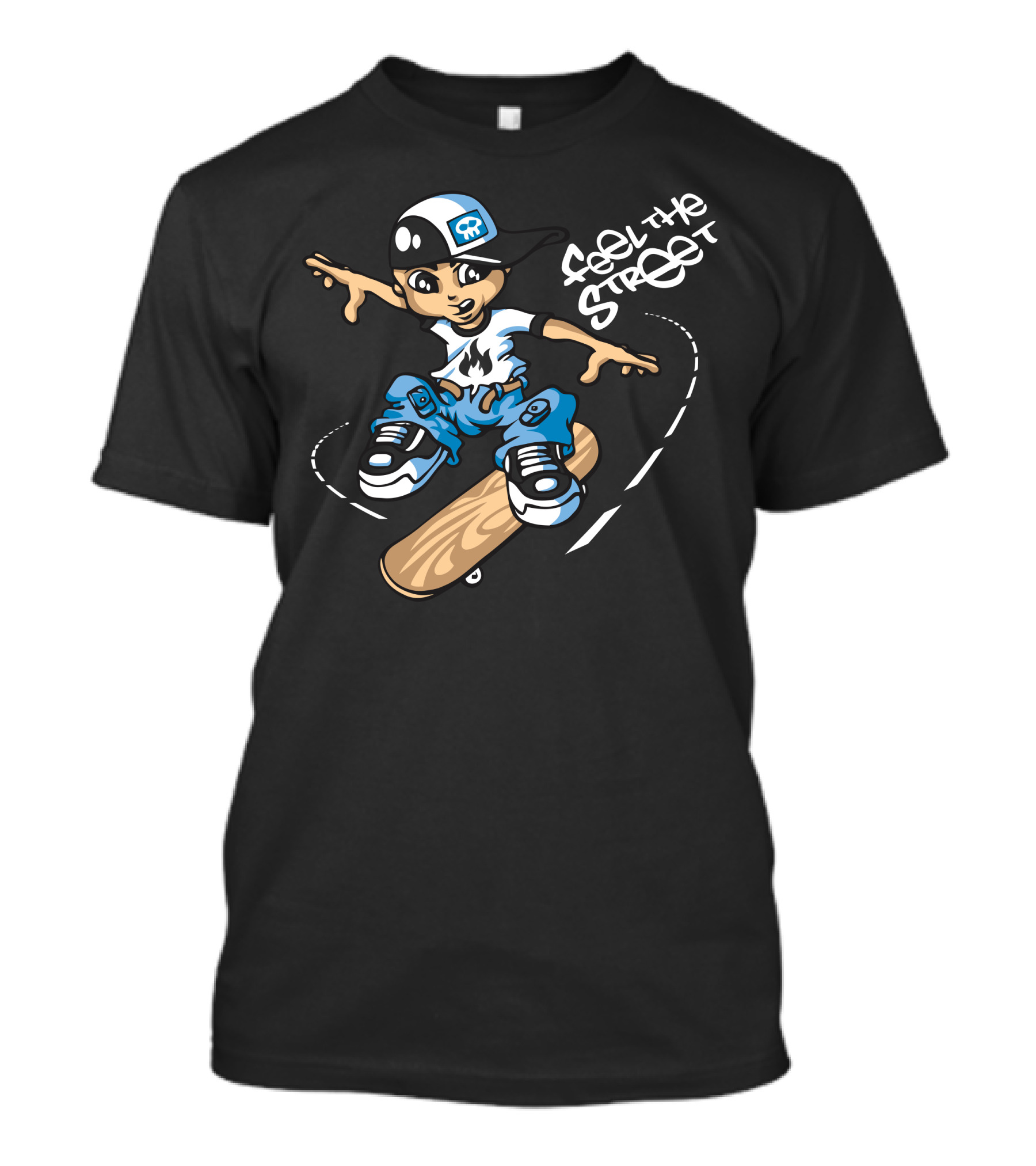Feel The Street Skate Boy Flip T-Shirt