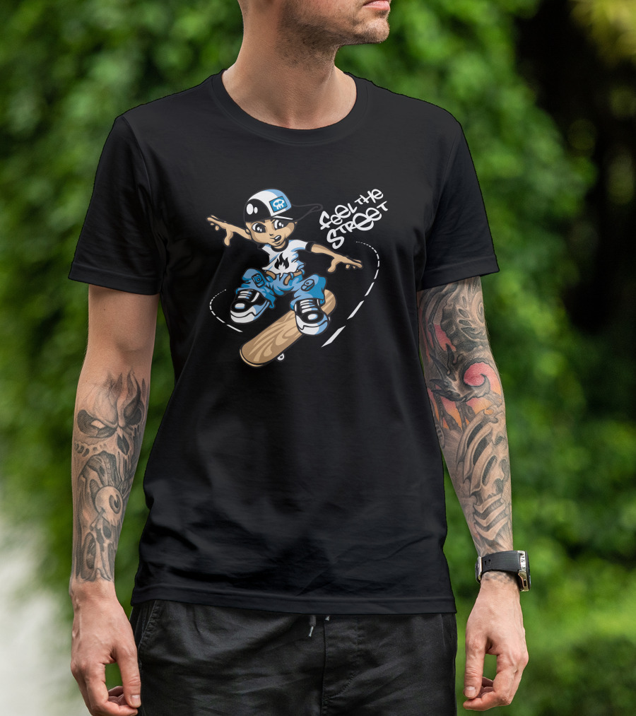 Feel The Street Skate Boy Flip T-Shirt
