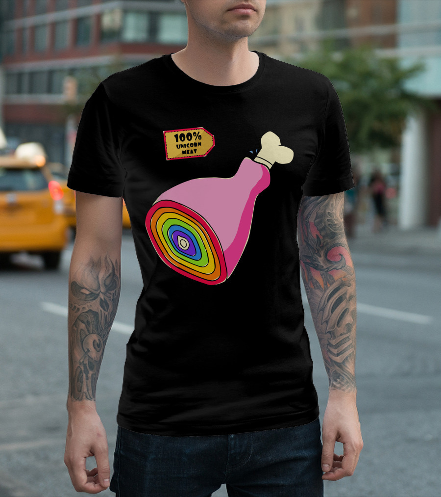 100% Unicorn Meat Rainbow Ham T-Shirt