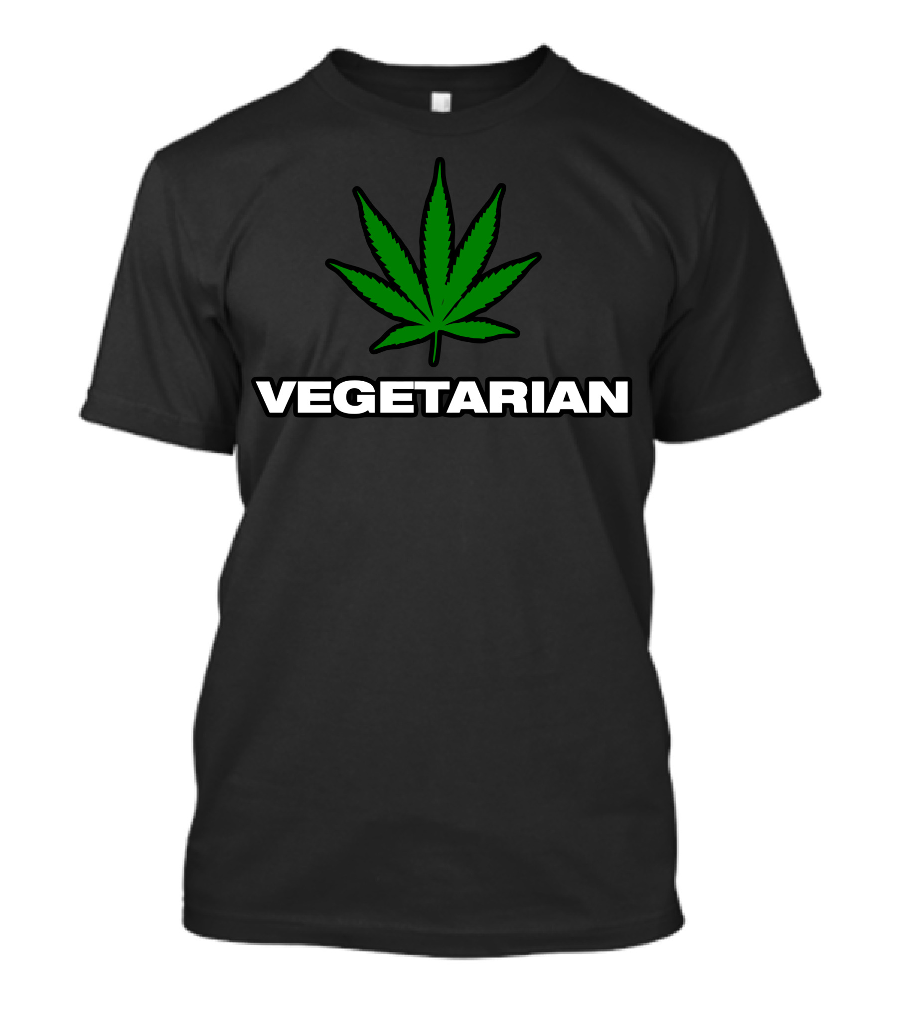 VEGETARIAN Cannabis Leaf Rasta T-Shirt