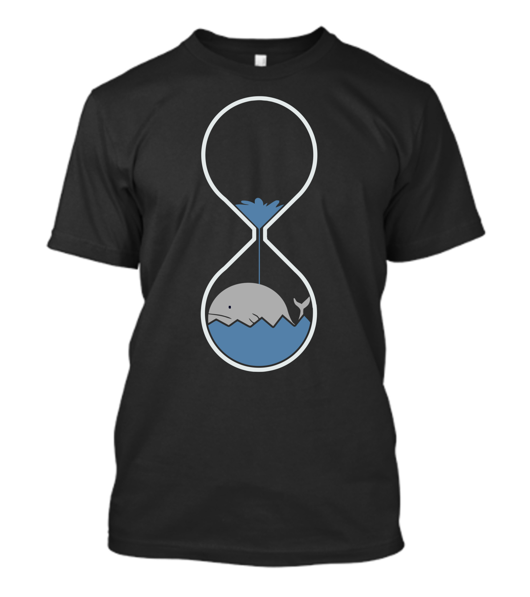 Whale In Hourglass Ocean Time T-Shirt