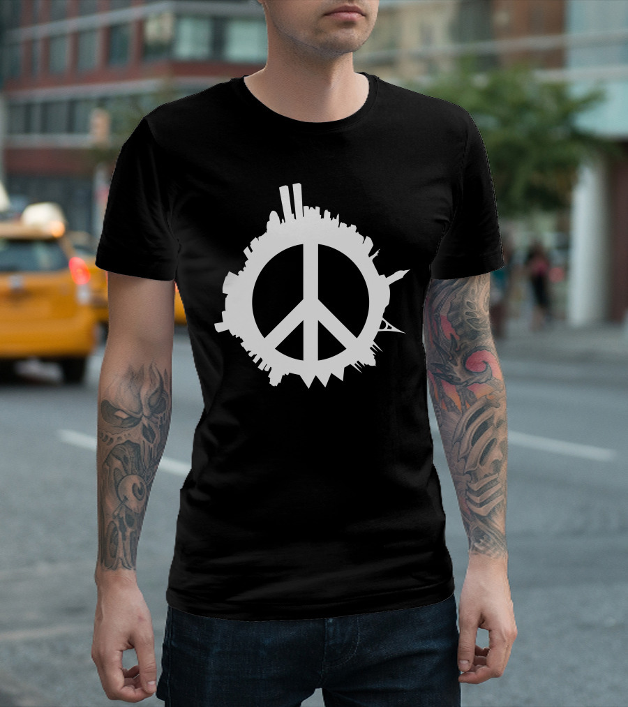 World Peace City Skylines Emblem T-Shirt
